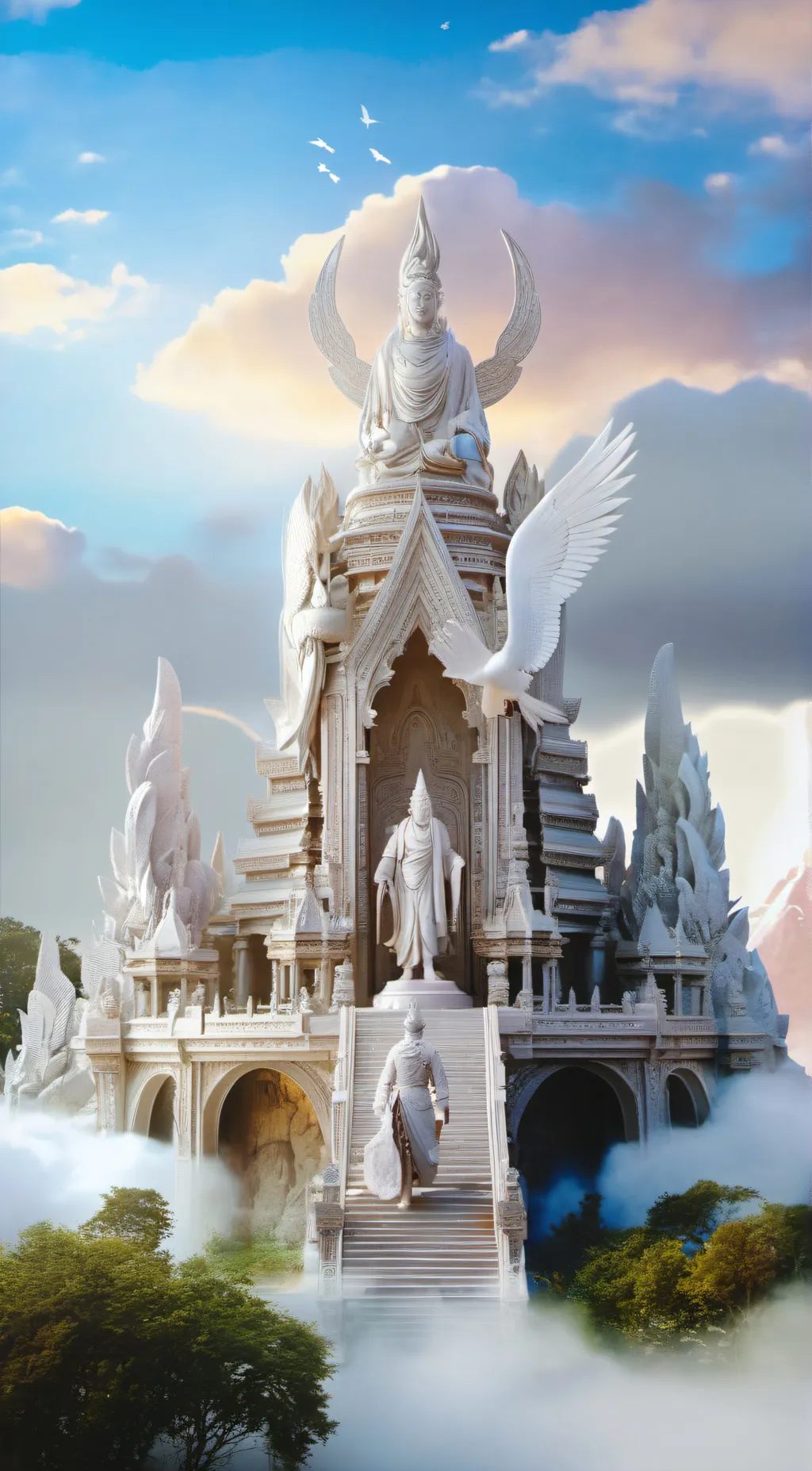 ai character: Heaven background