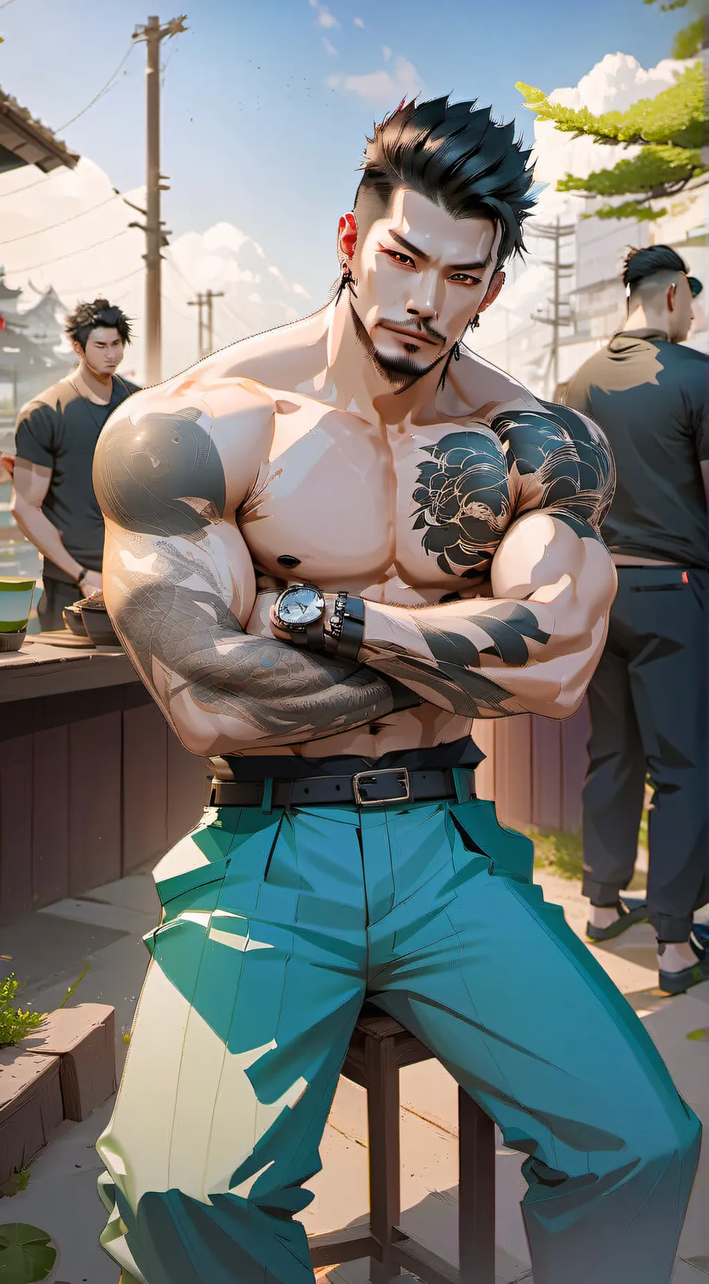 ai character: Takeru  background