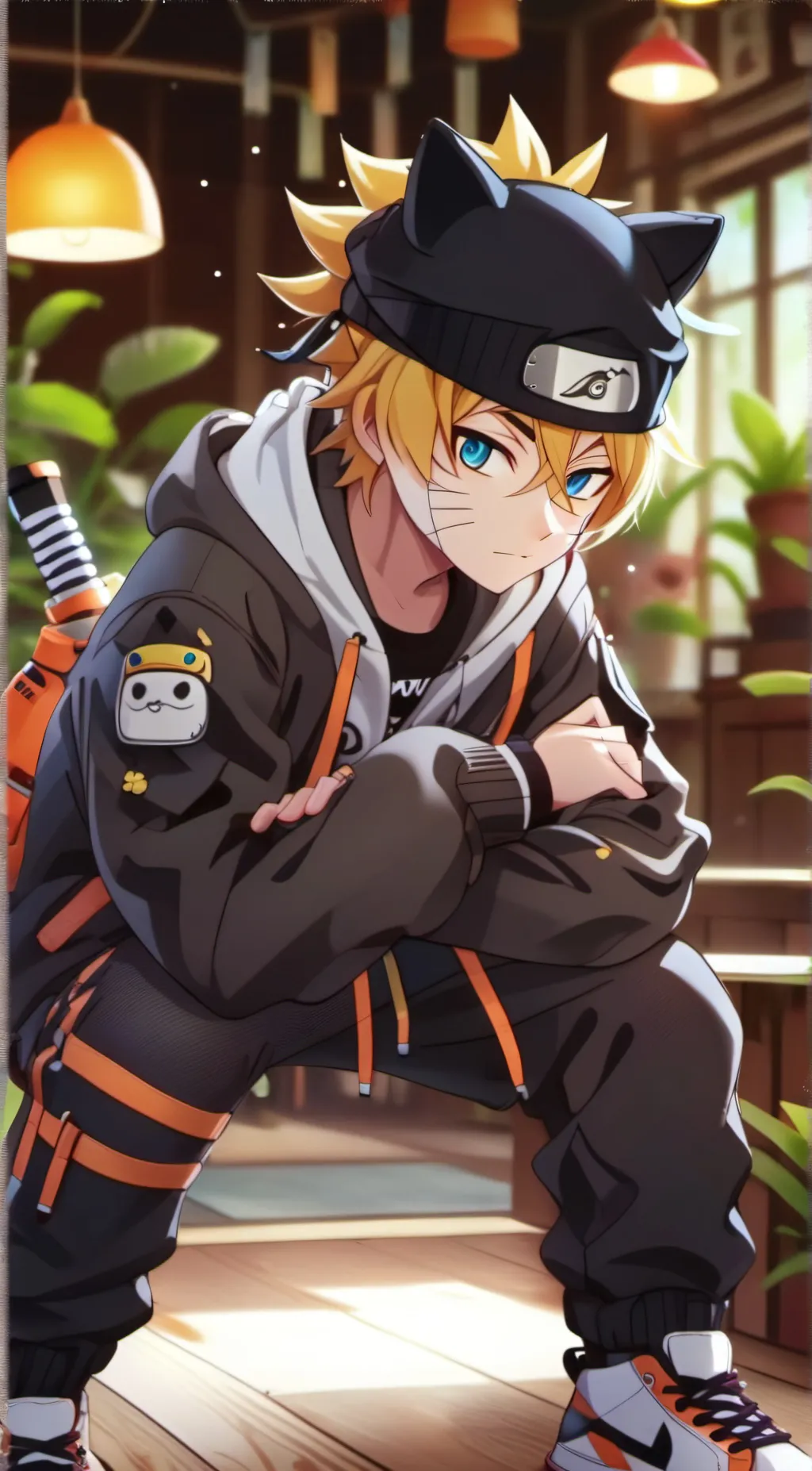ai character: boruto Uzumaki  background