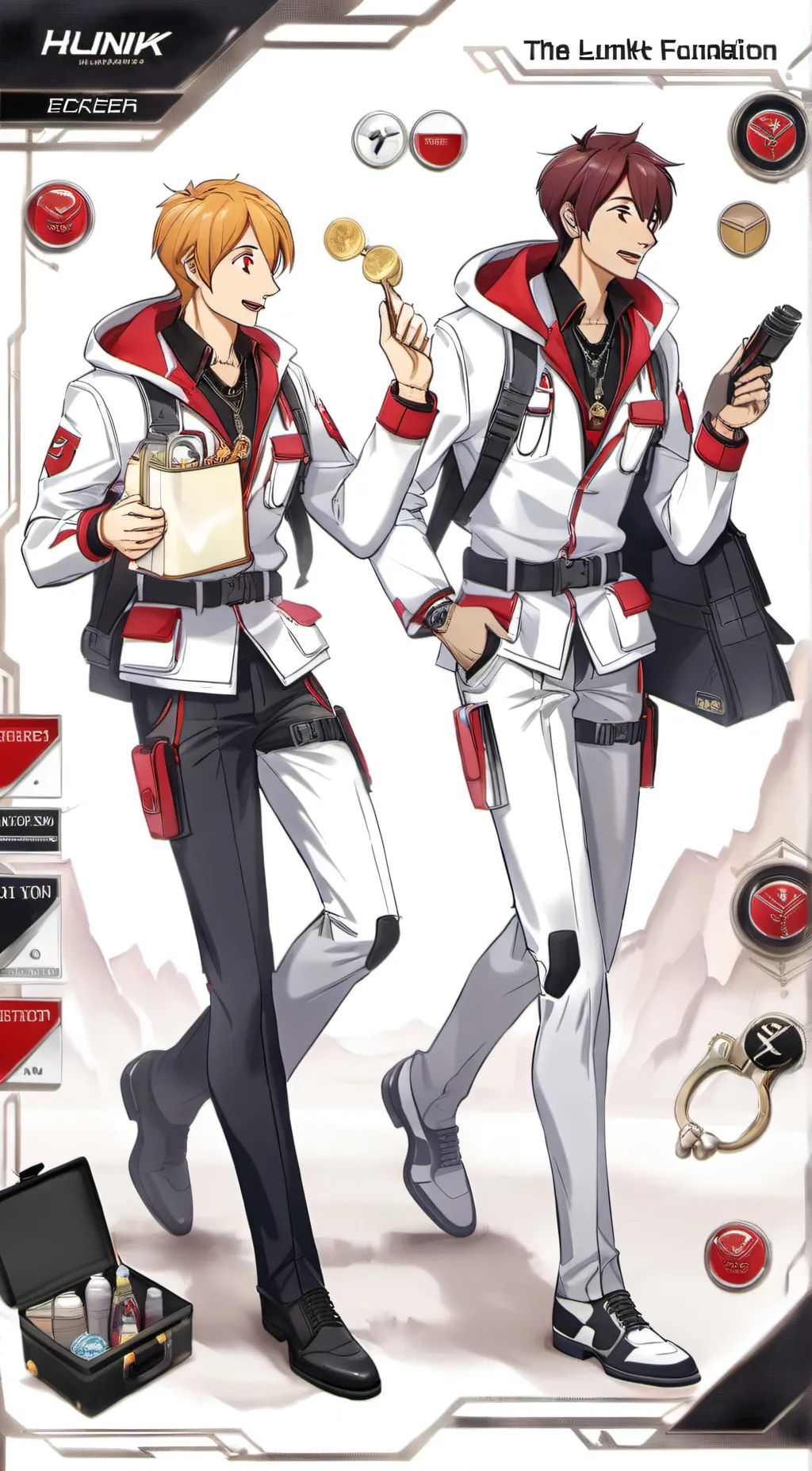 ai character: Huntik  background