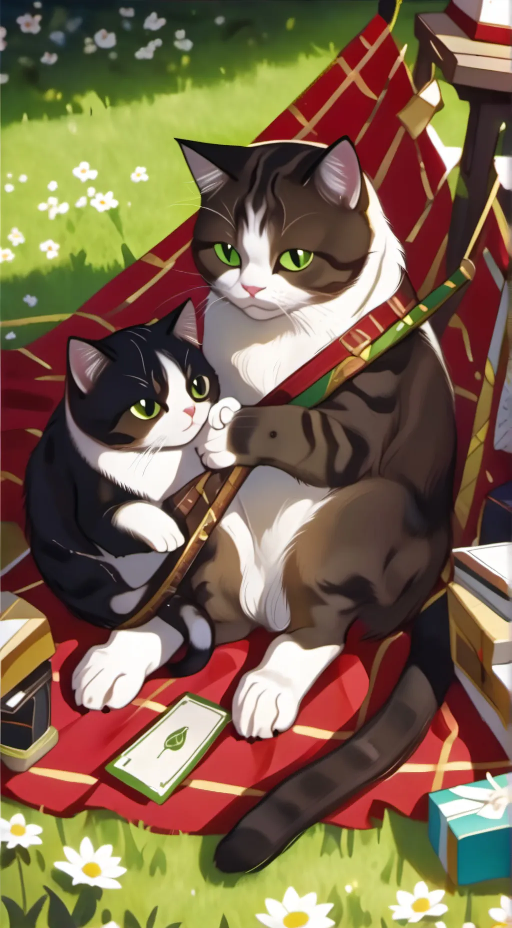 ai character: cow the cat background