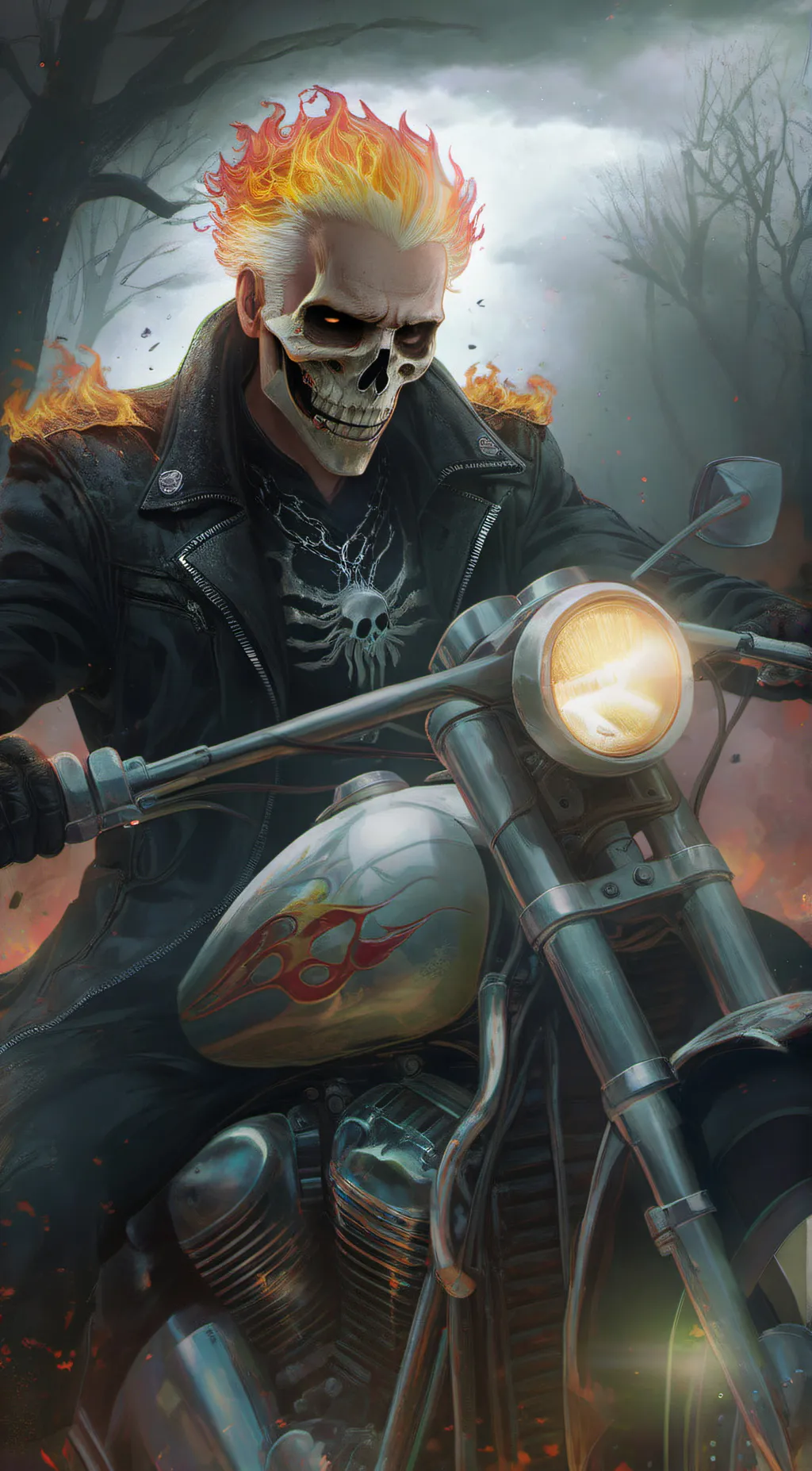 ai character: ghost rider background
