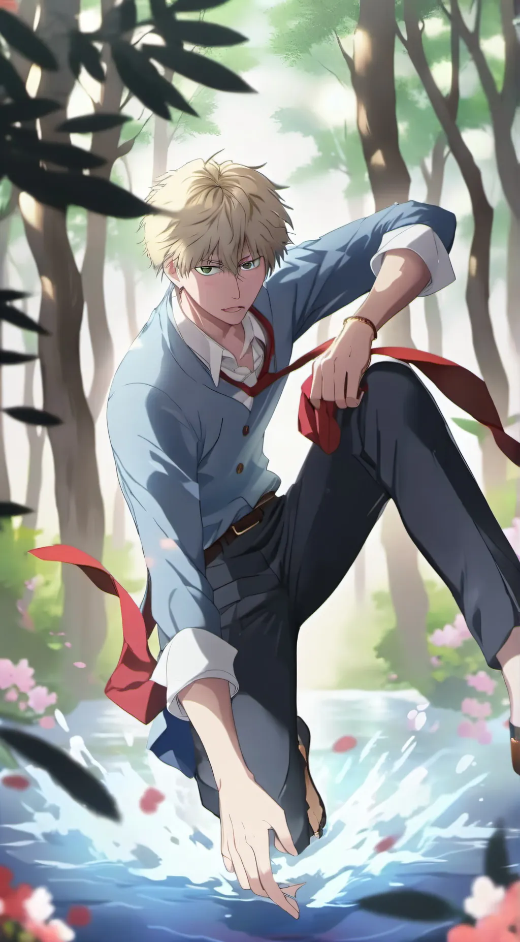 ai character: Bakugo  background