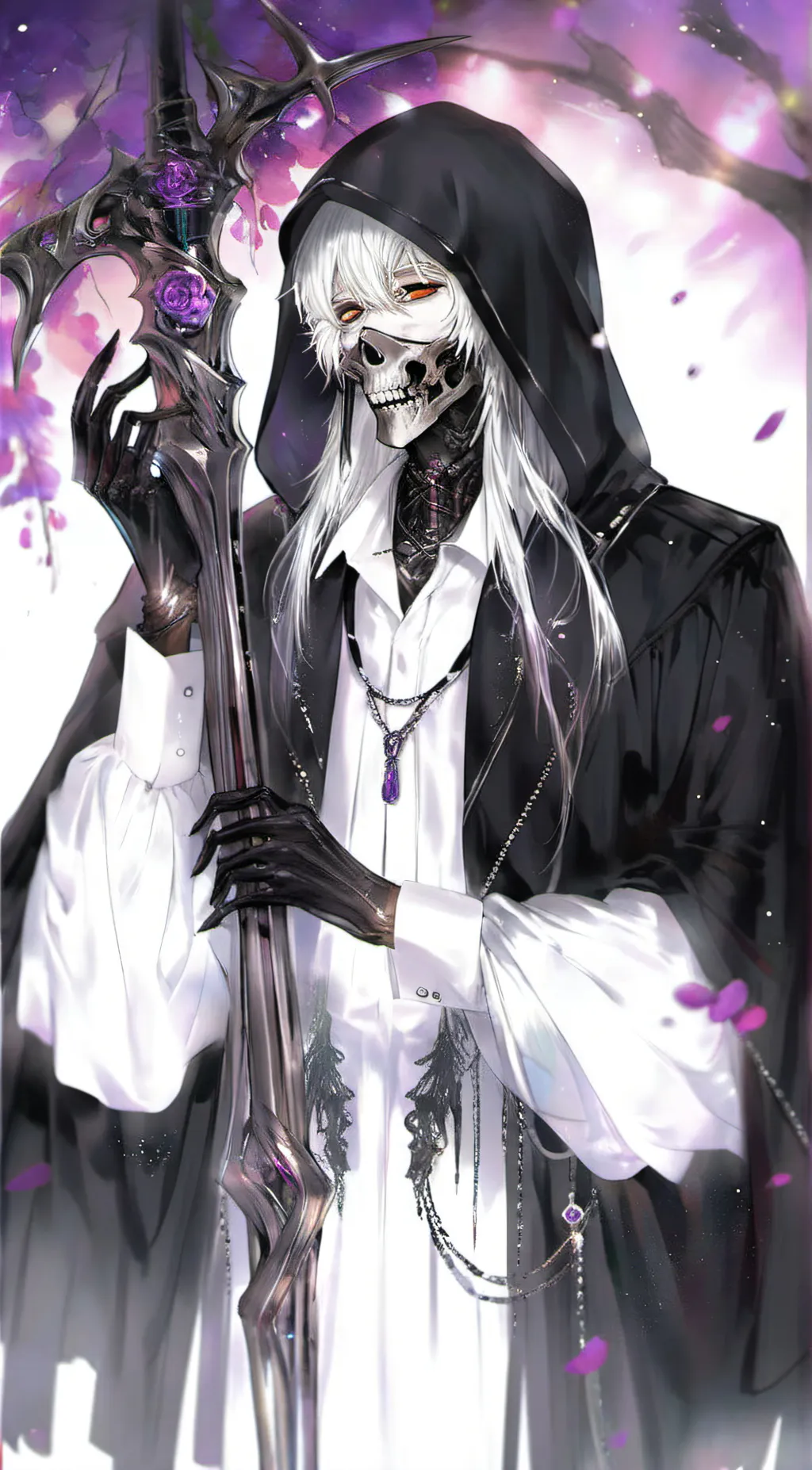ai character: Grim background