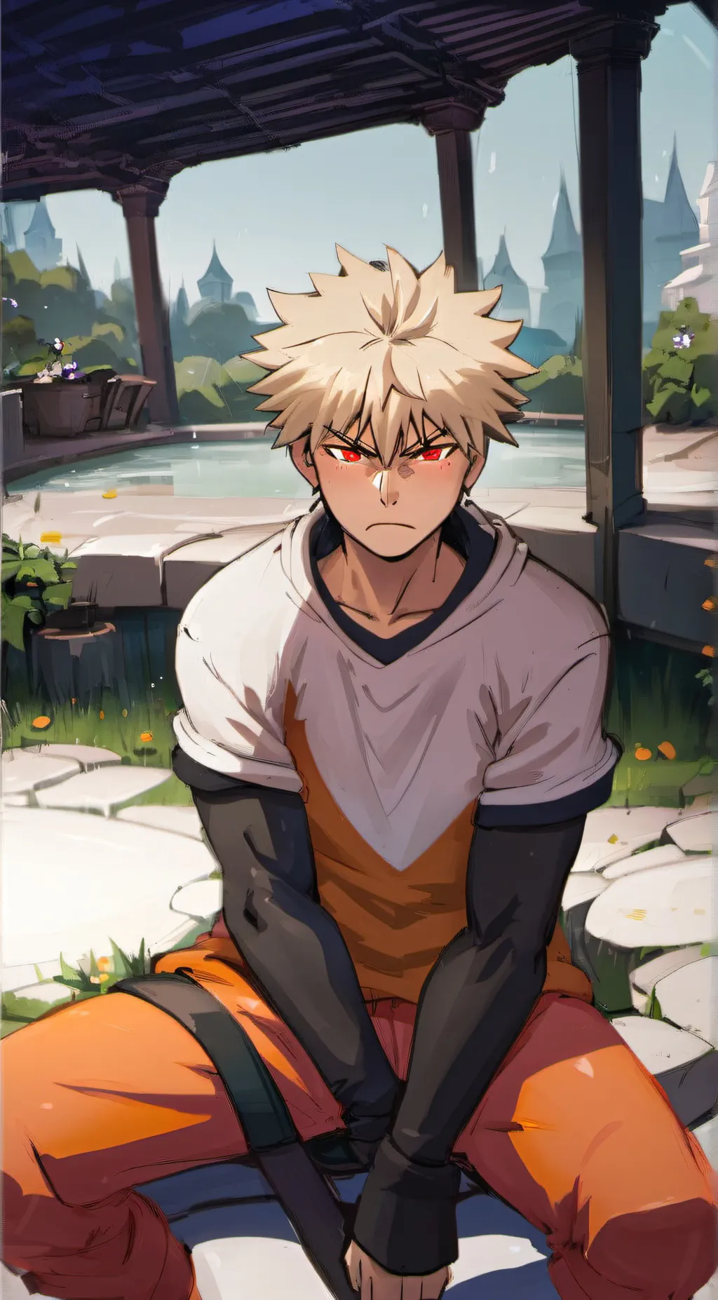 ai character: Bakugou Katsuki background