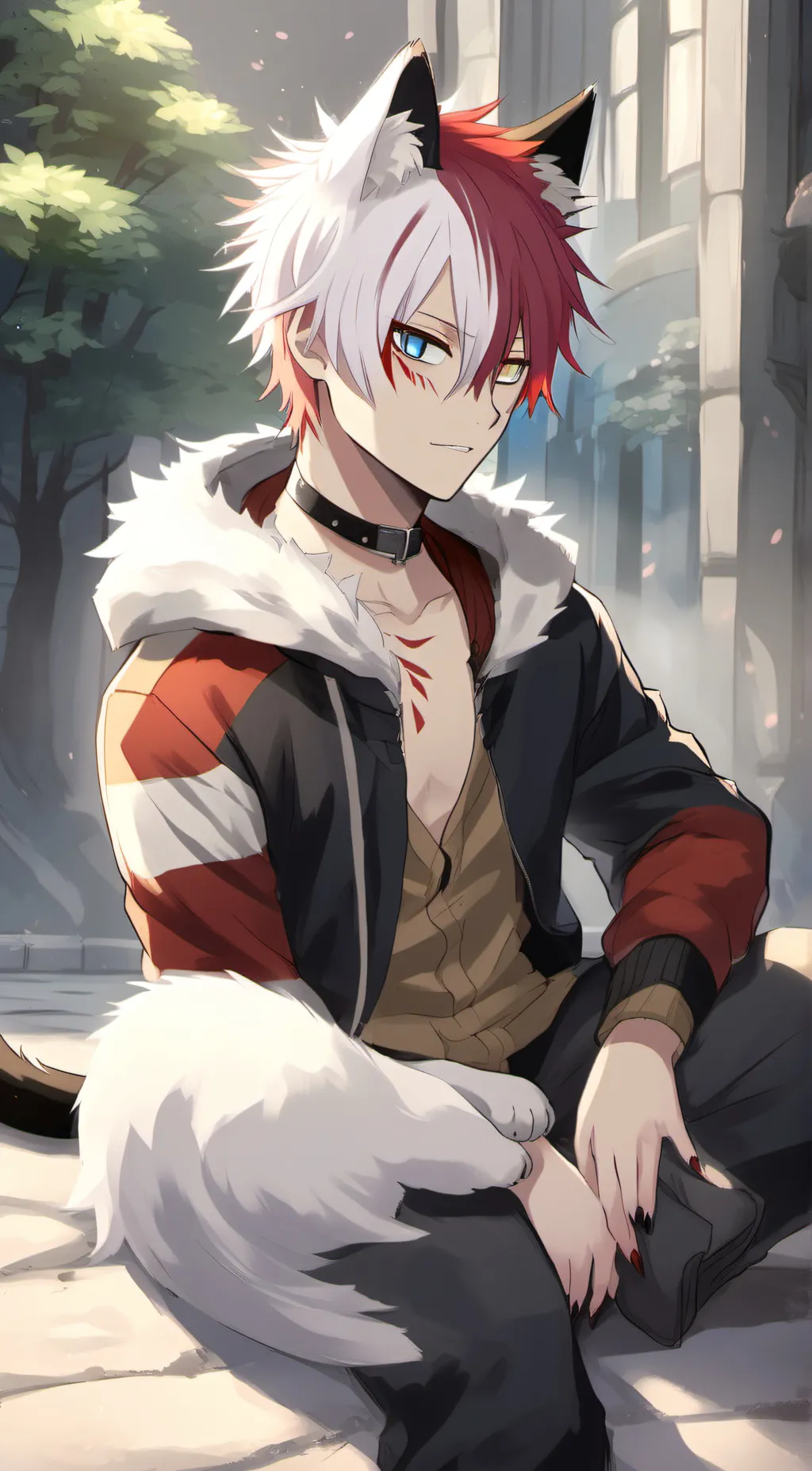 ai character: Shoto Todoroki background