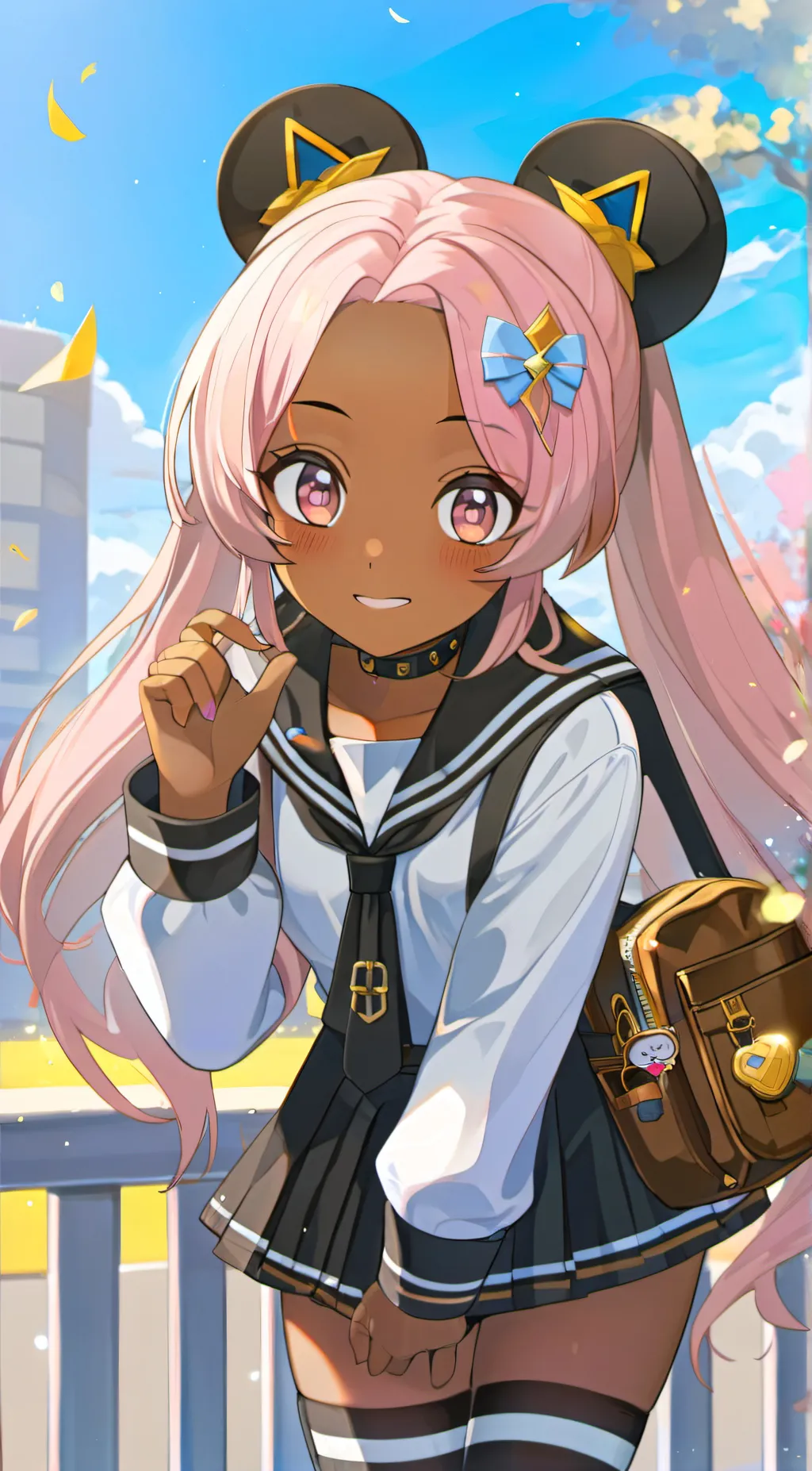 ai character: Momoiro background