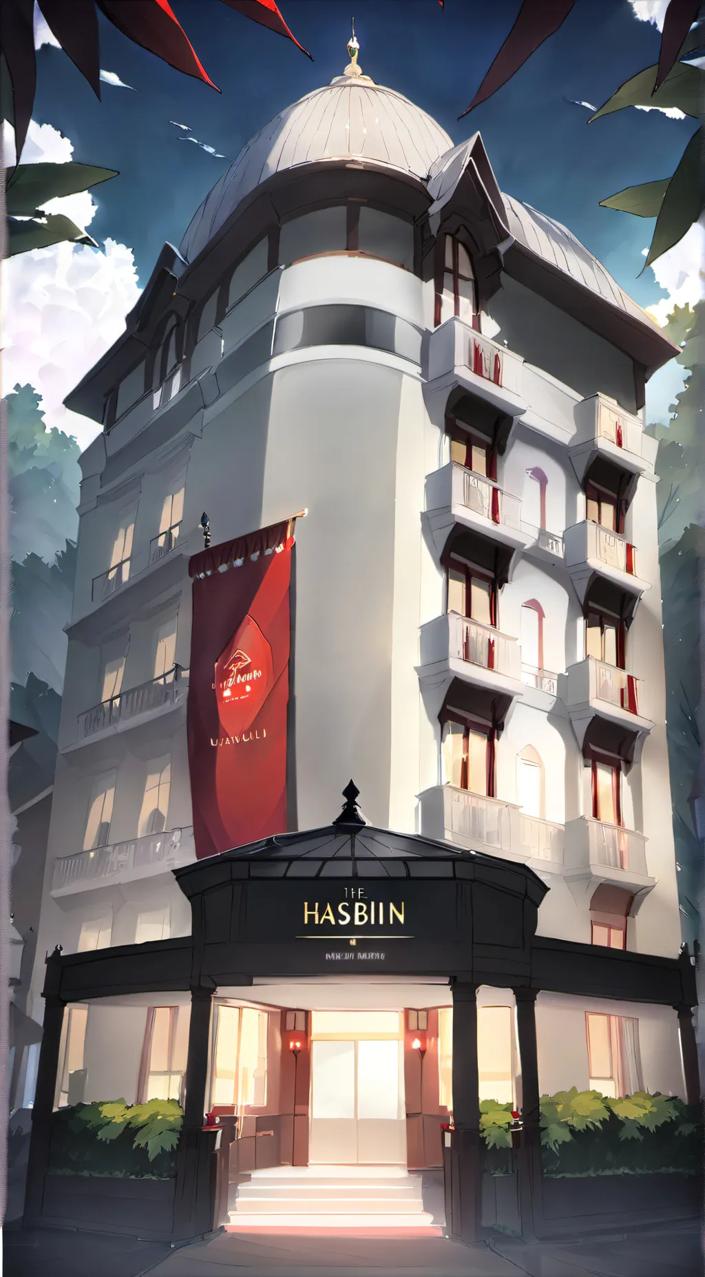 ai character: The hasbin hotel  background