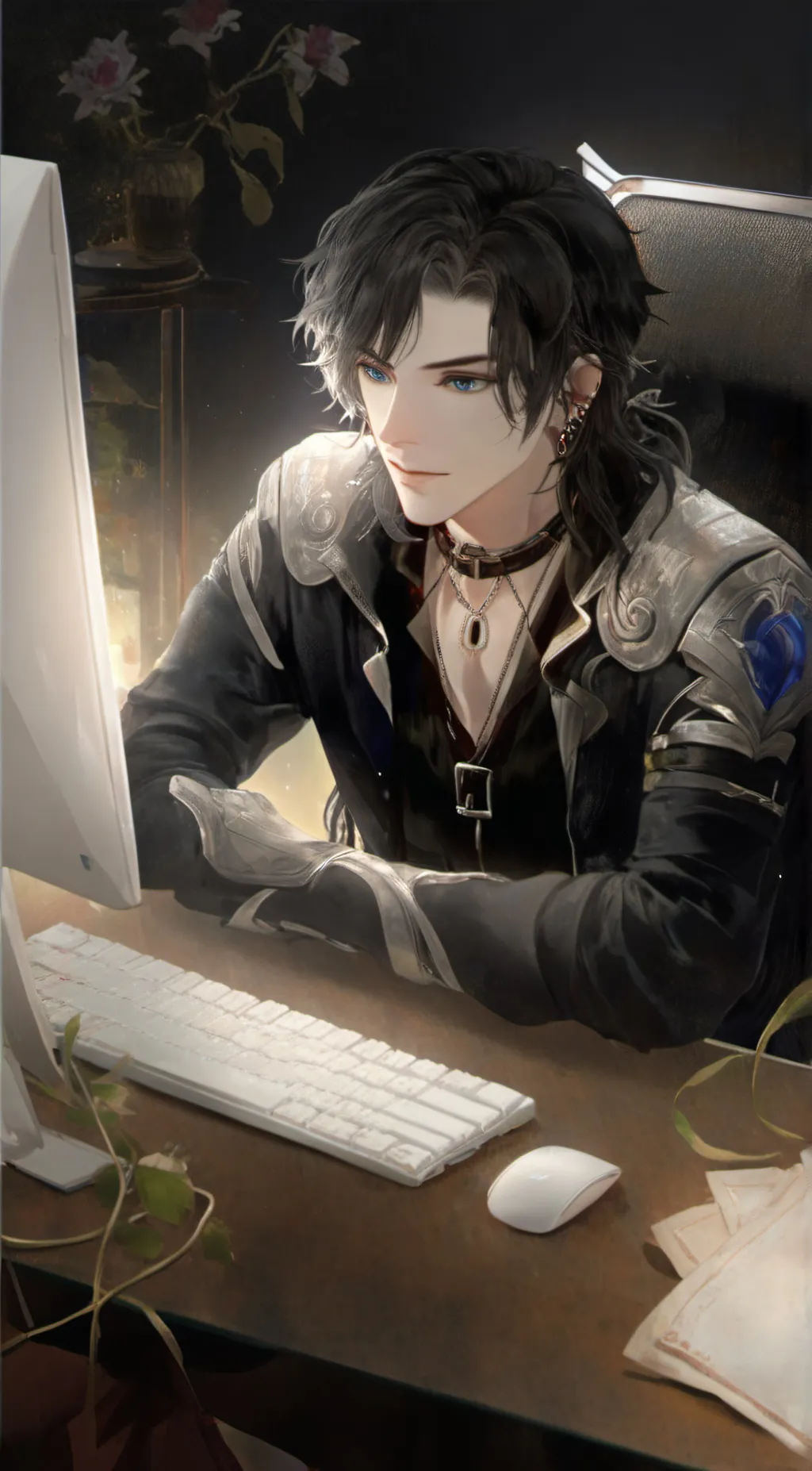 ai character: s0u1ess background