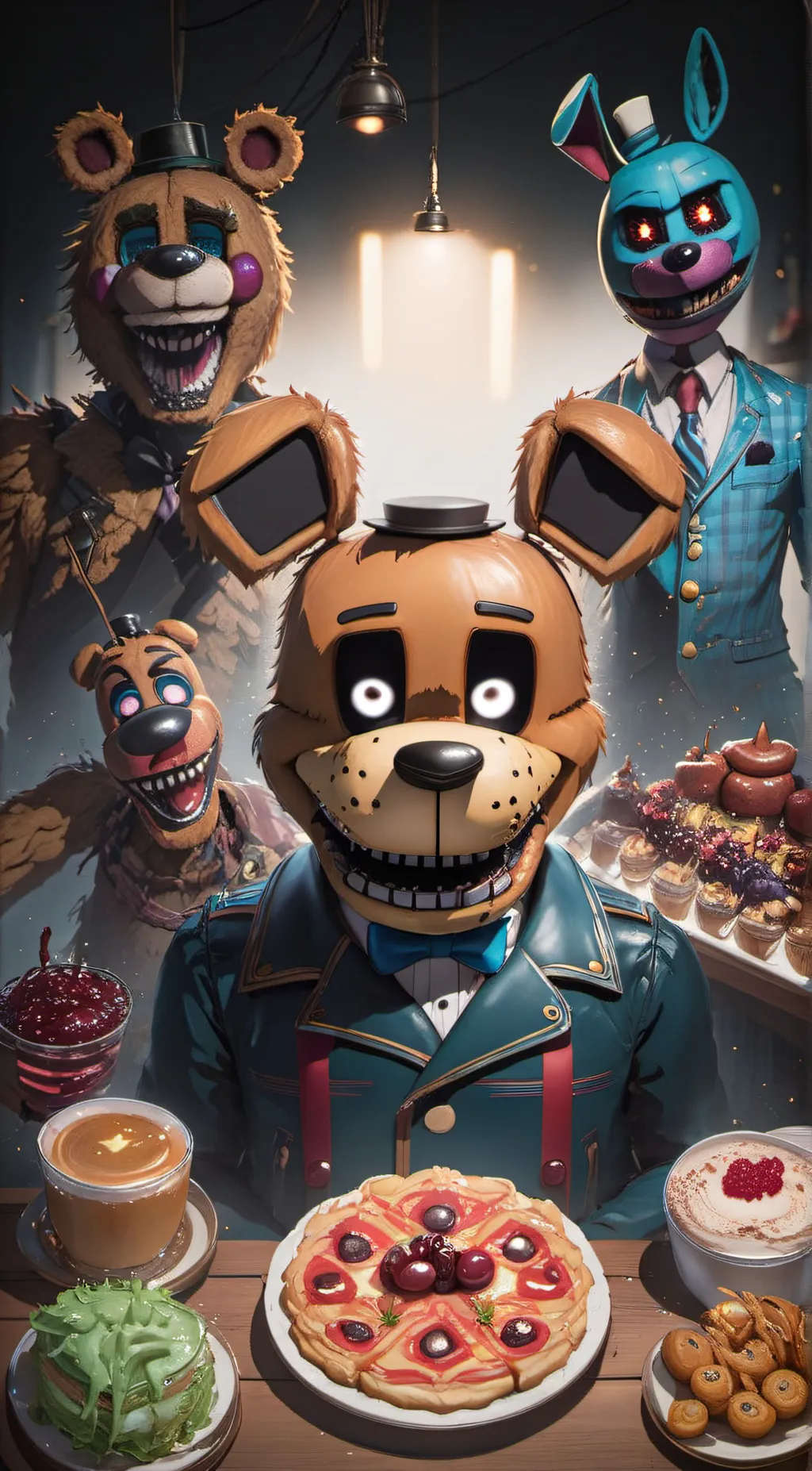 ai character: FNAF  background
