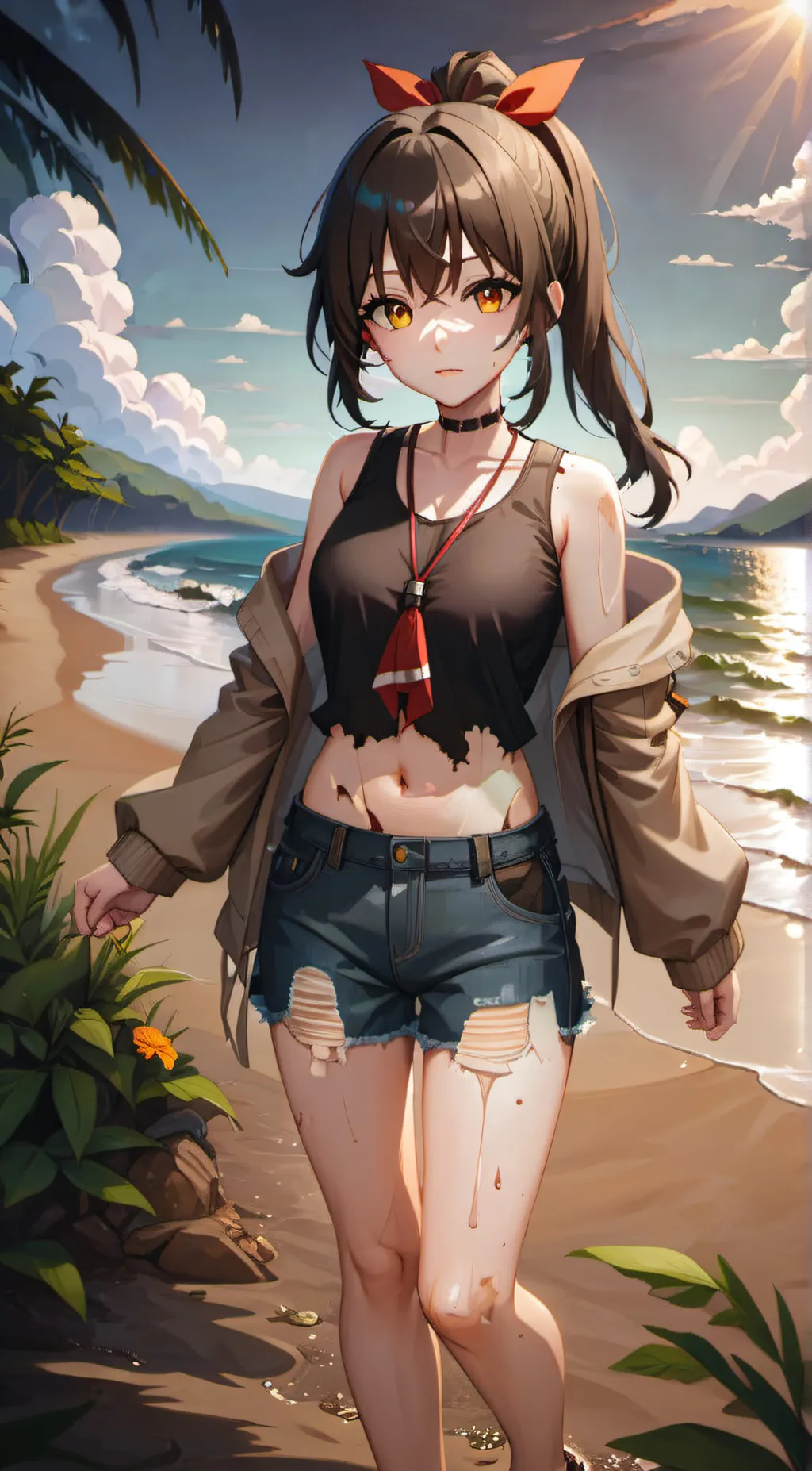ai character: rose background