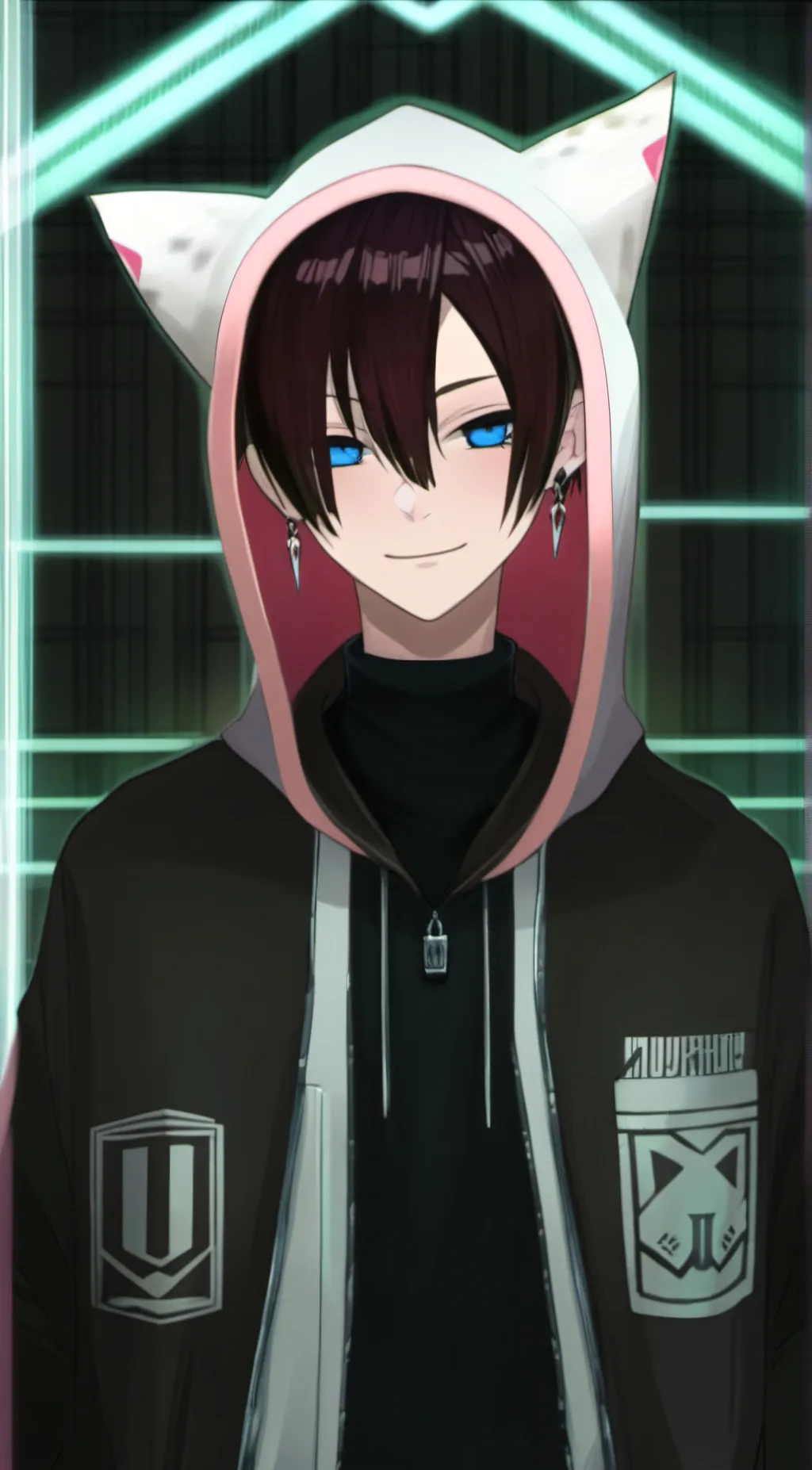 ai character: Behind zero vtuber background