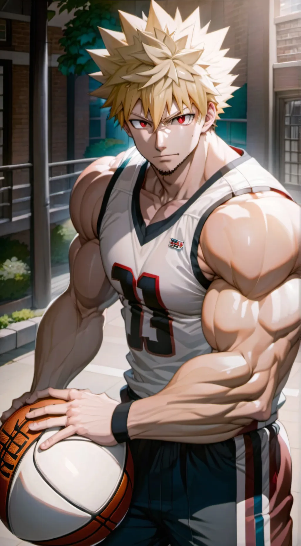 ai character: Katsuki Bakugo AU background