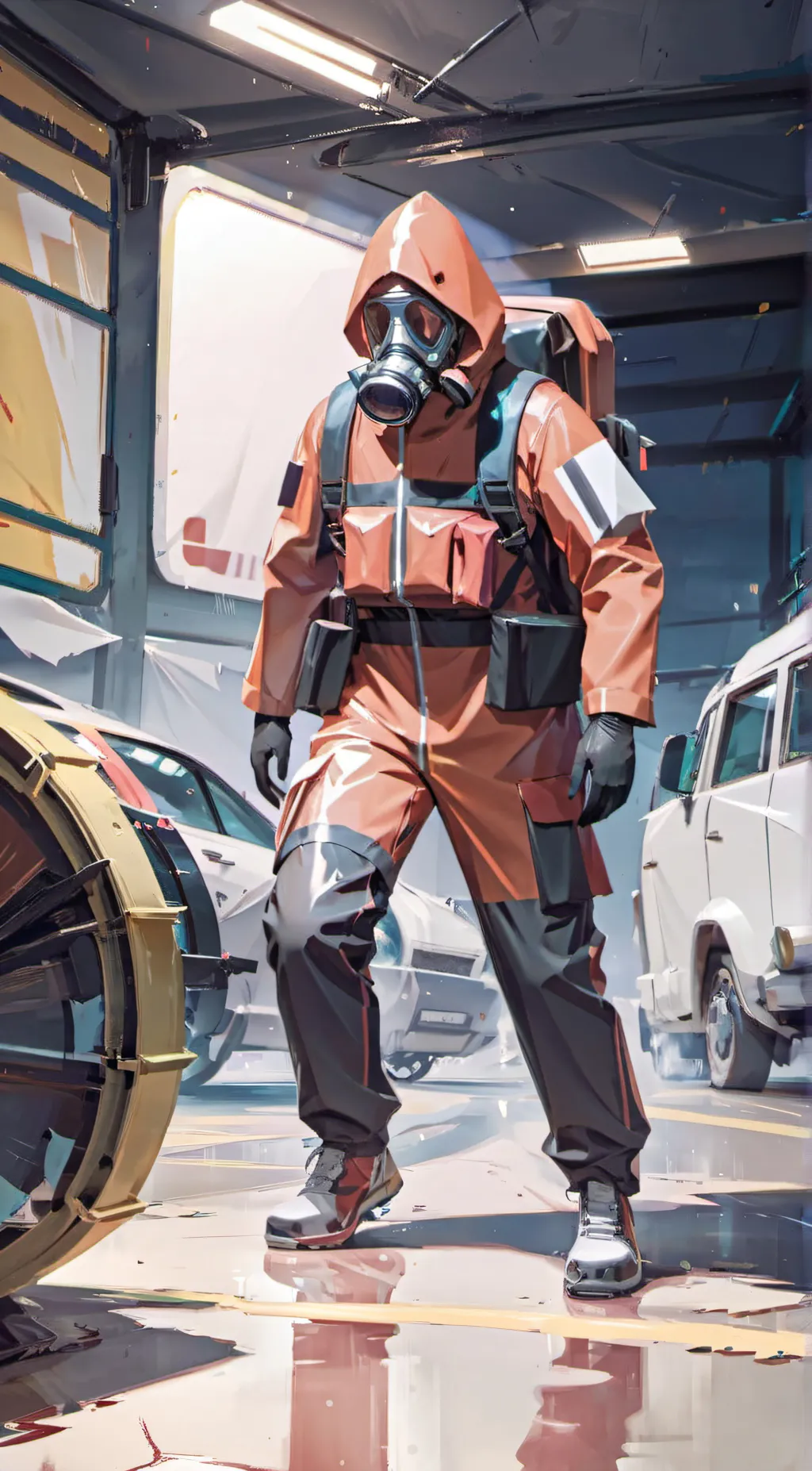 ai character: Hazmat 6 background