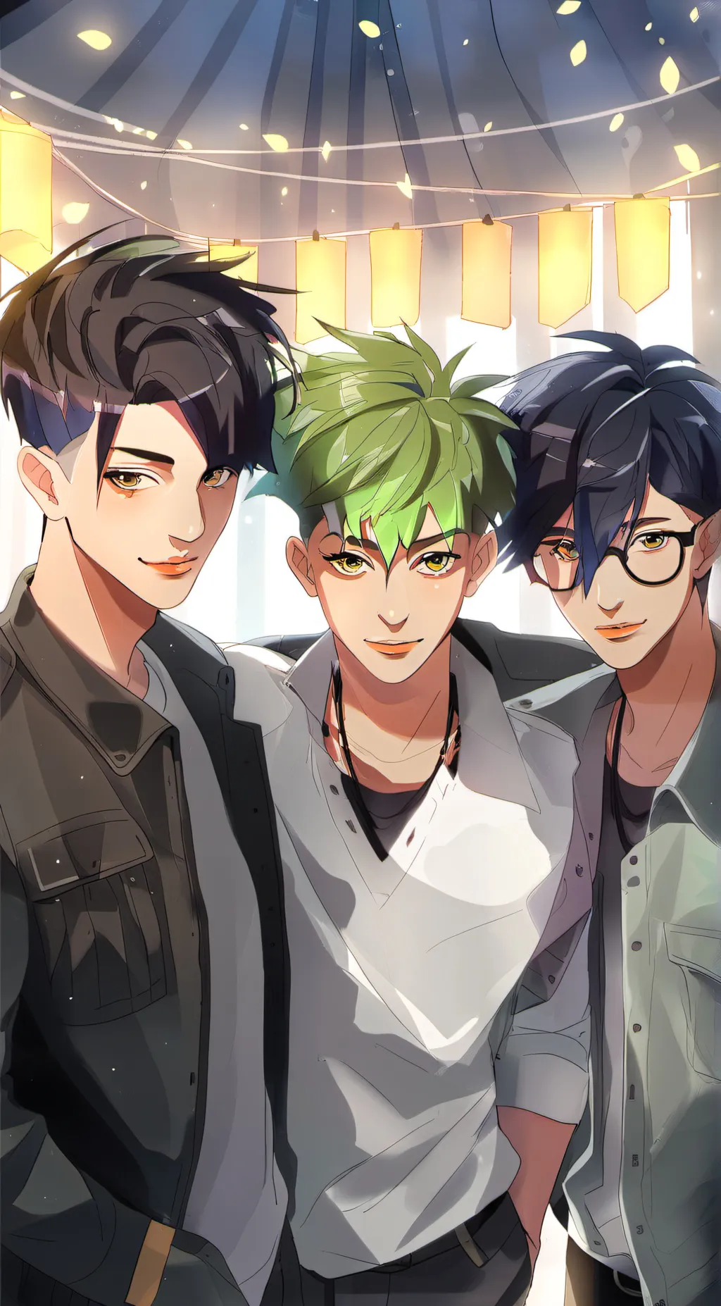 ai character: Alex, Max and Jax  background
