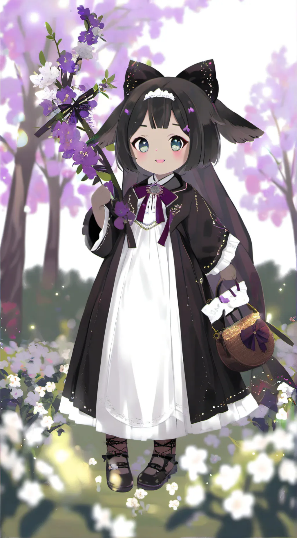 ai character: Lilac background