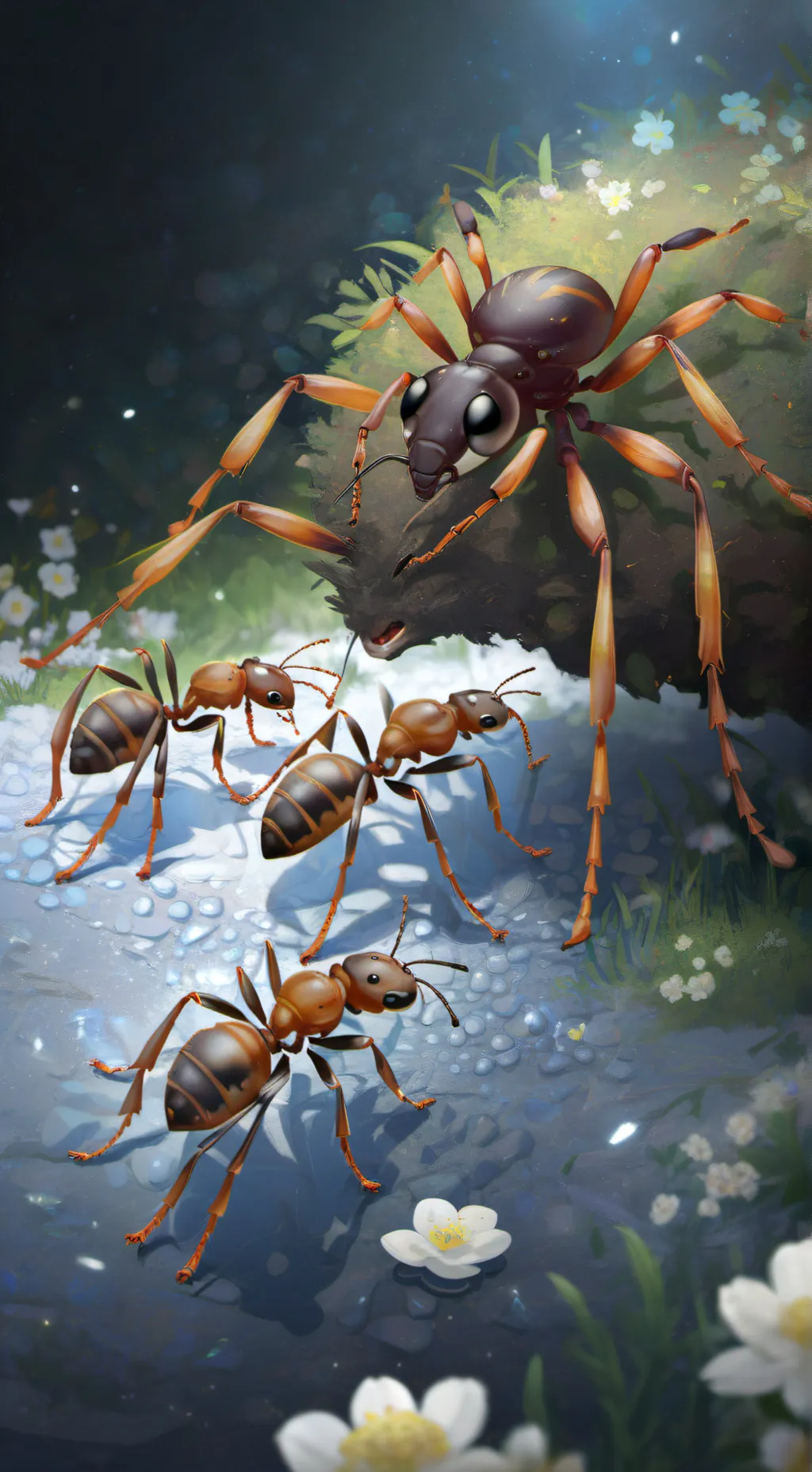 ai character: Ant war background