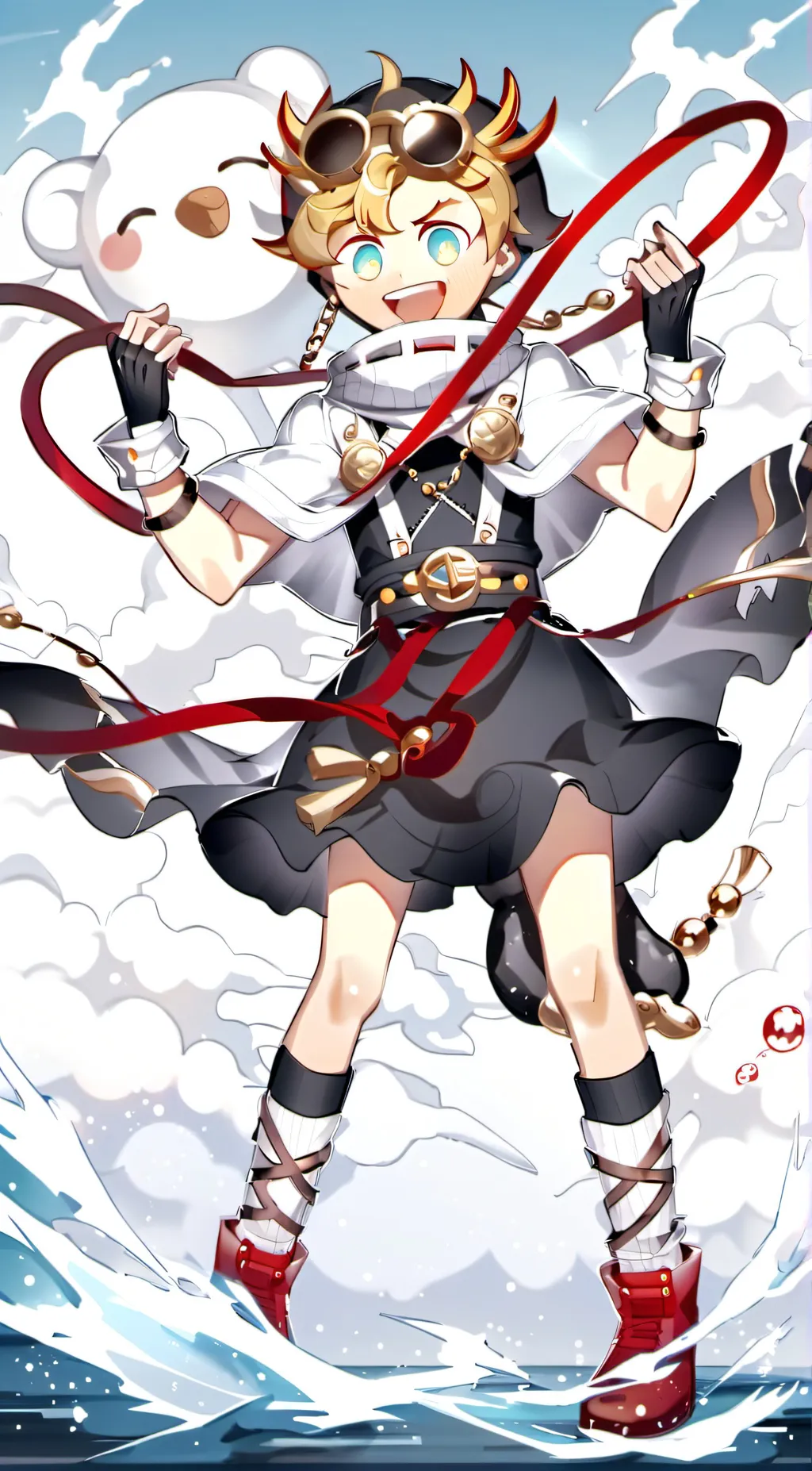 ai character: Custard Cookie iii background