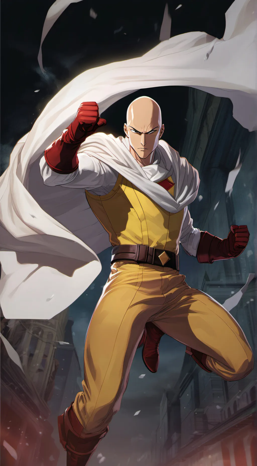 ai character: saitama  background