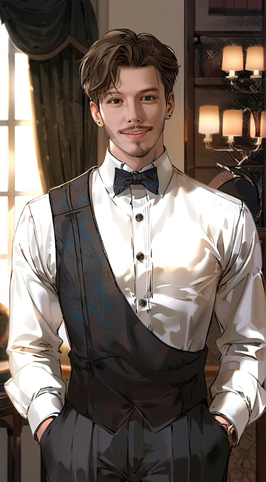 ai character: Mr Johnson  background