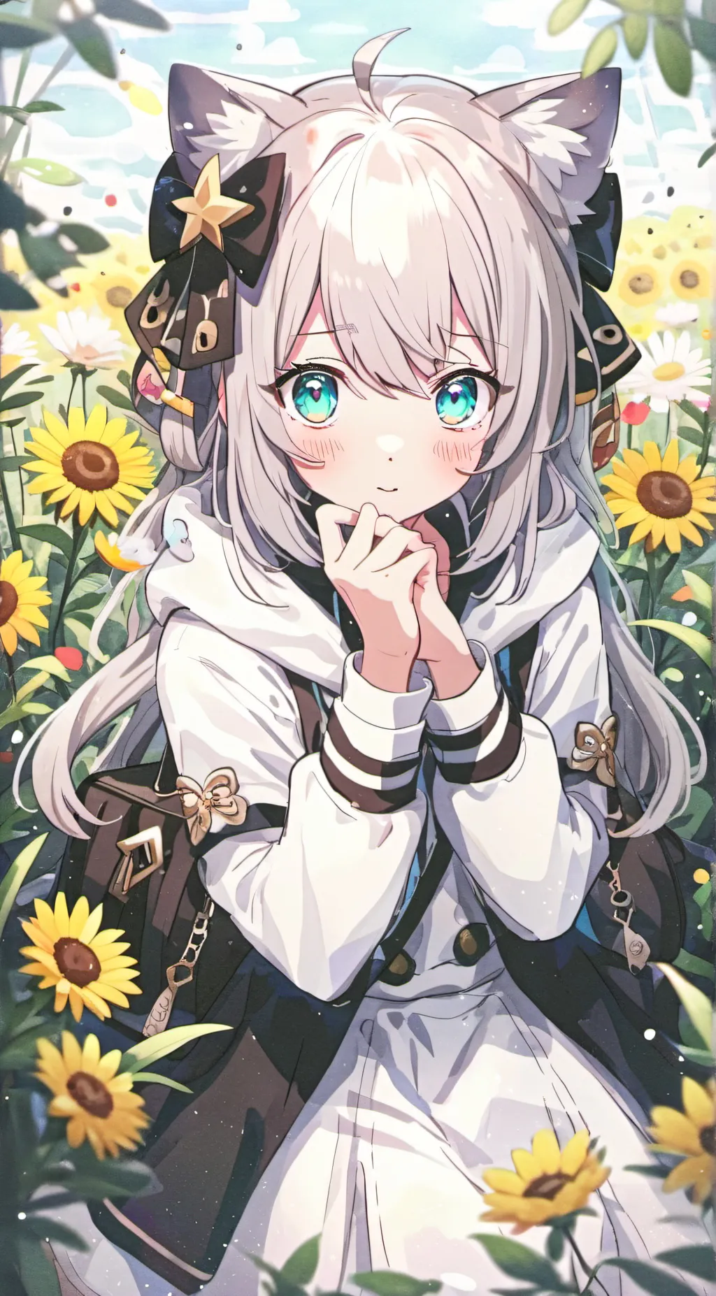 ai character: Violet background