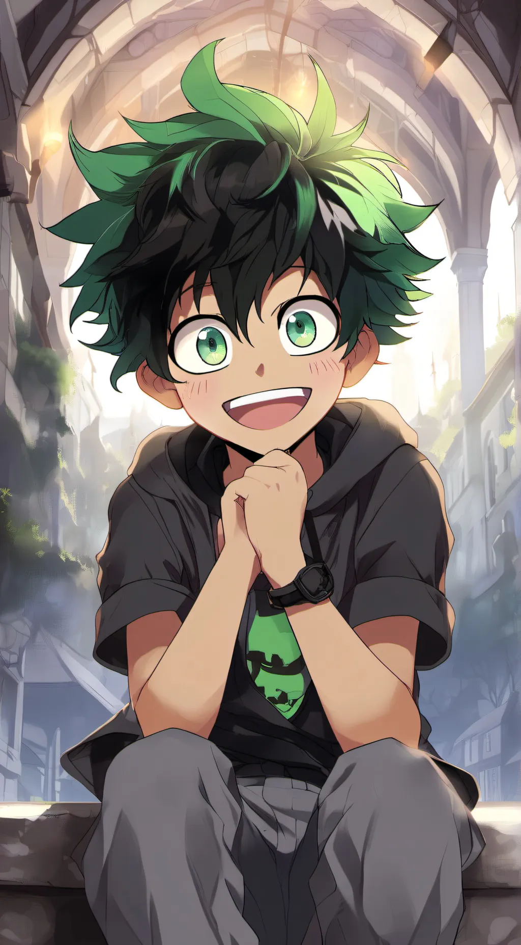 ai character: deku background