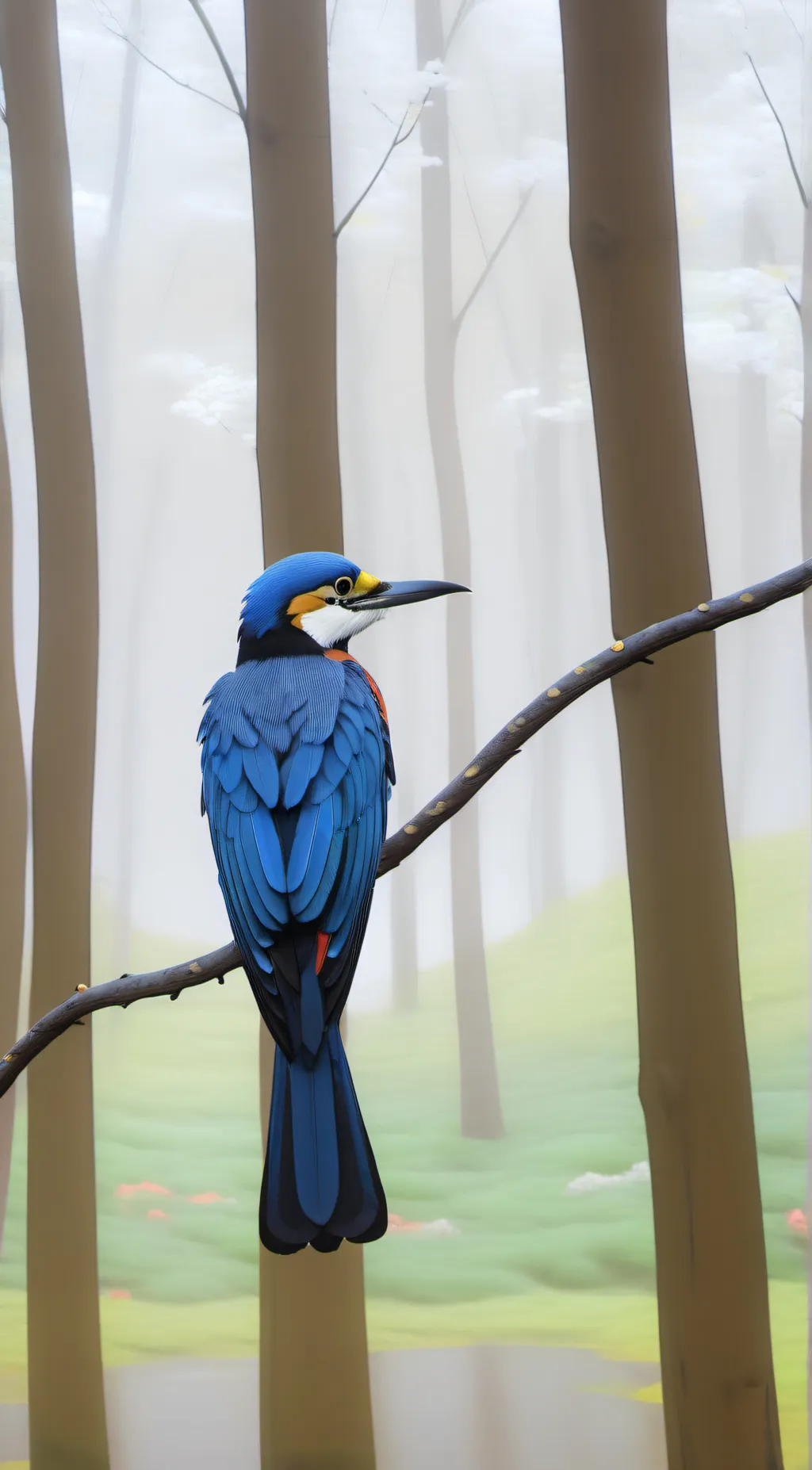 ai character: hummingbird background