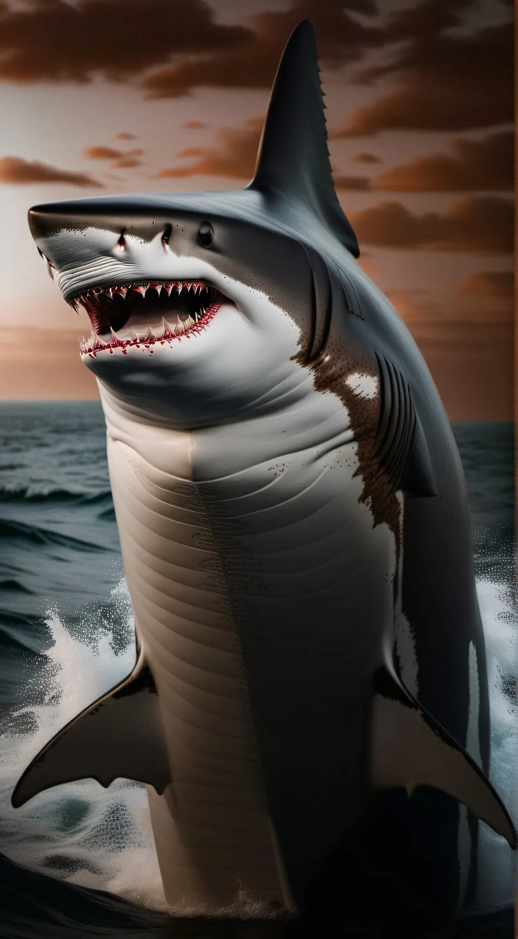 ai character: Sexy shark background