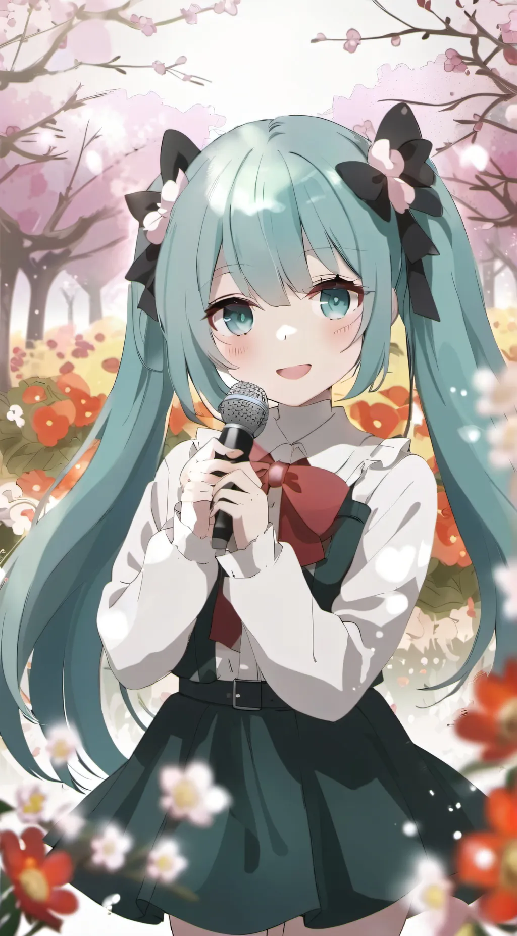 ai character: hansune miku background