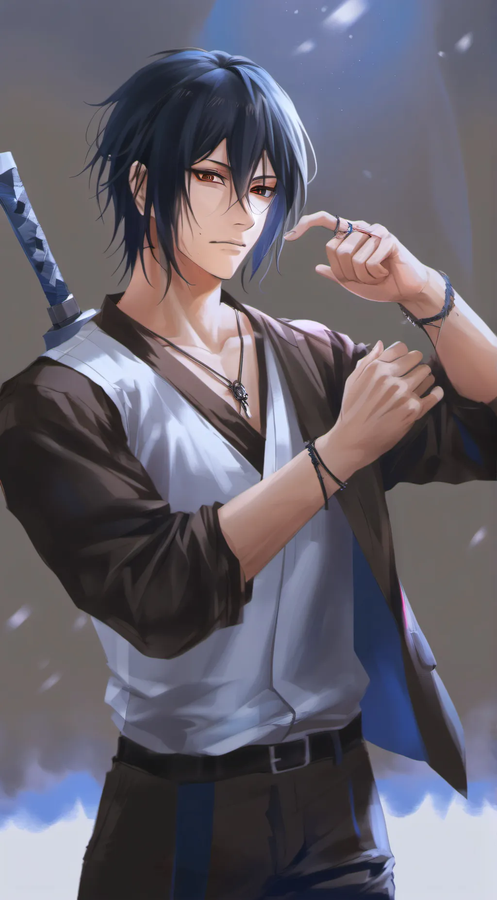 ai character: Sasuke Uchiha  background