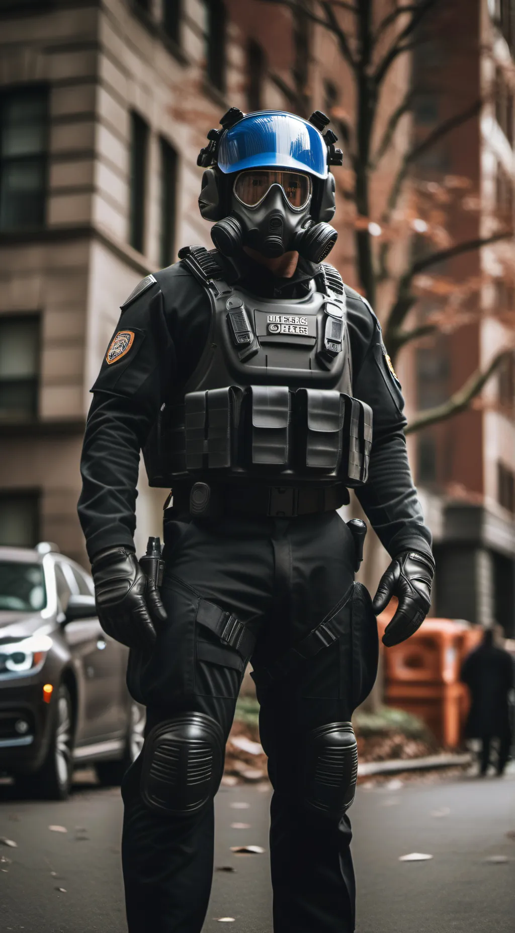 ai character: Tsc riot officer  background