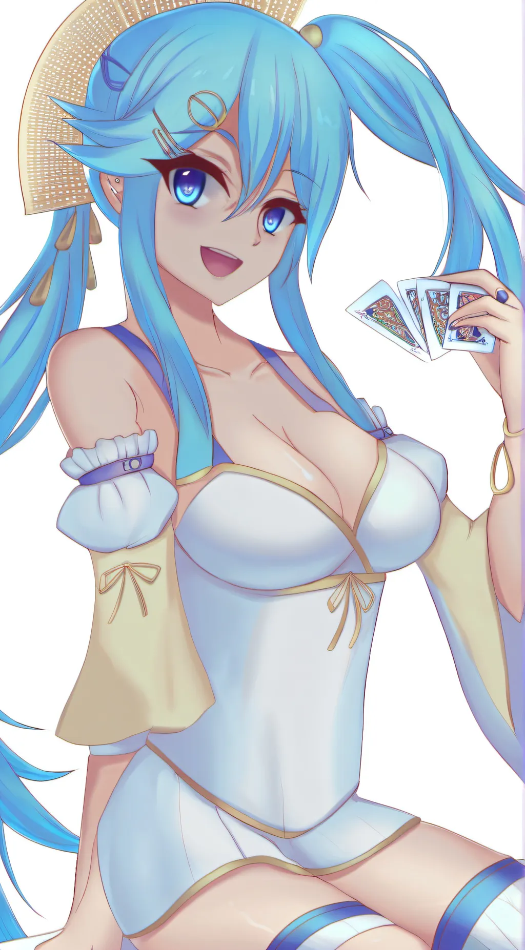 ai character: Aqua background