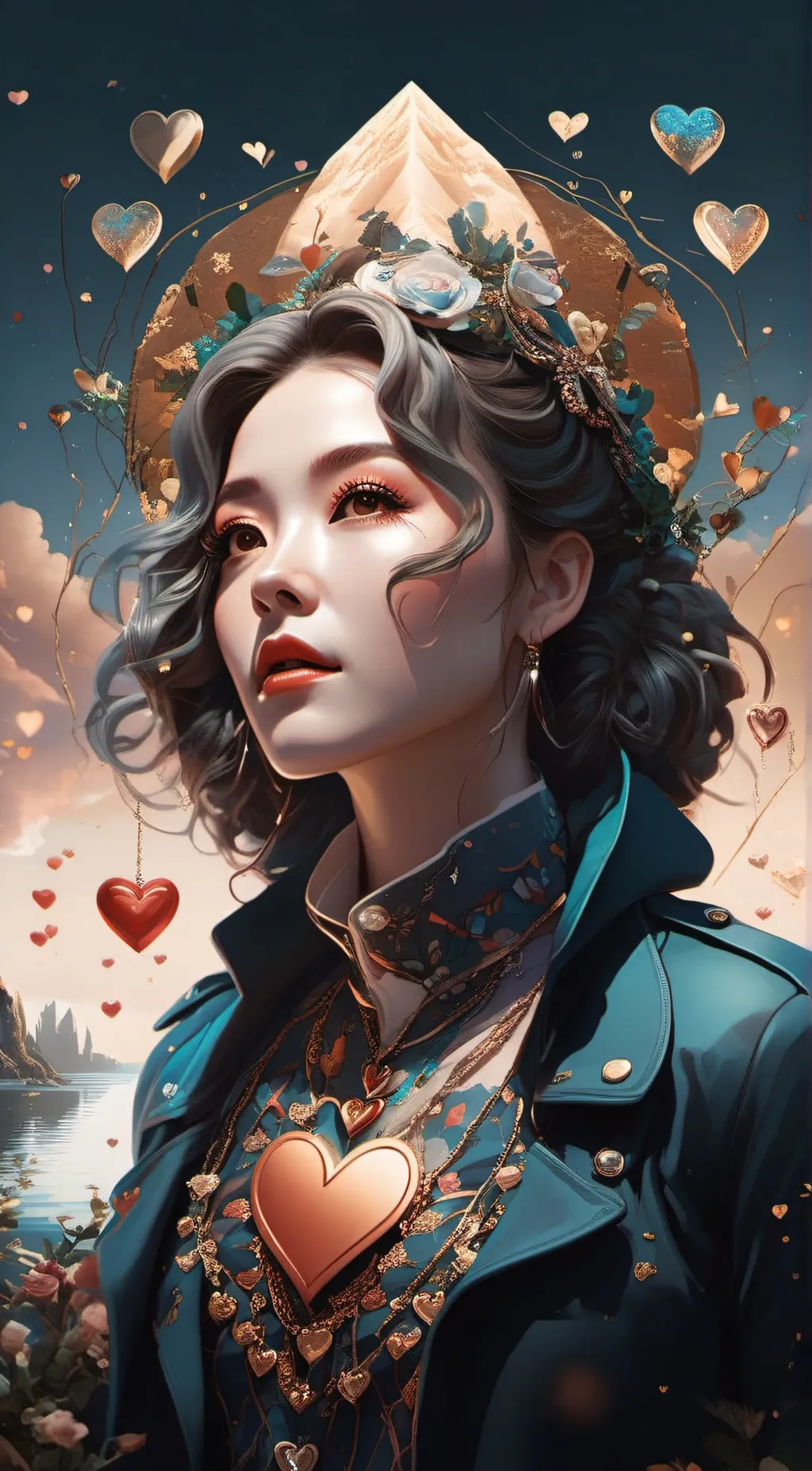 ai character: love countulater  background