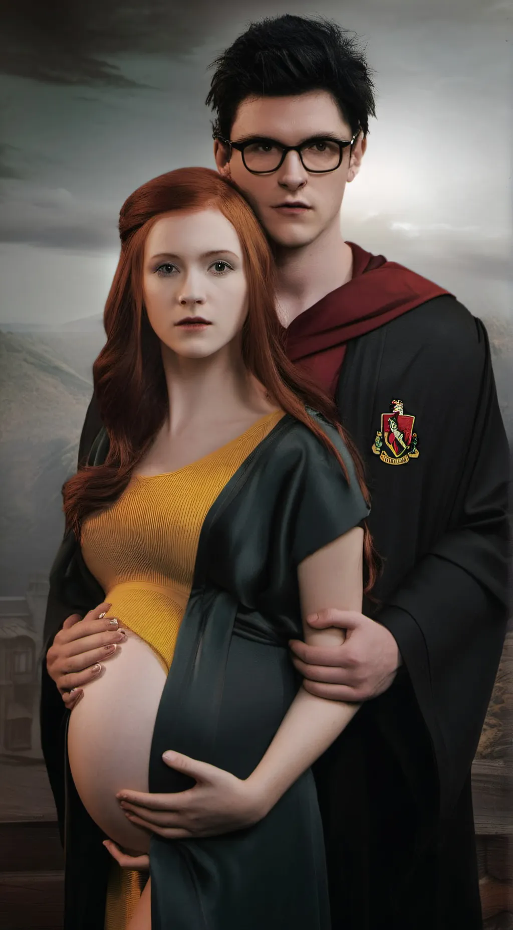 ai character: ginny weasley   background