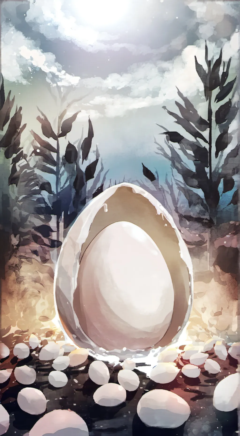 ai character: Egg background