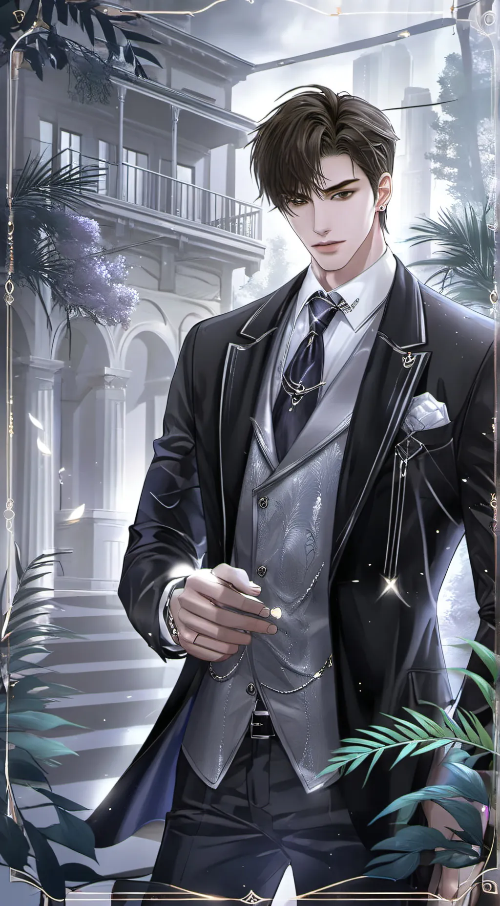 ai character: Leon  background