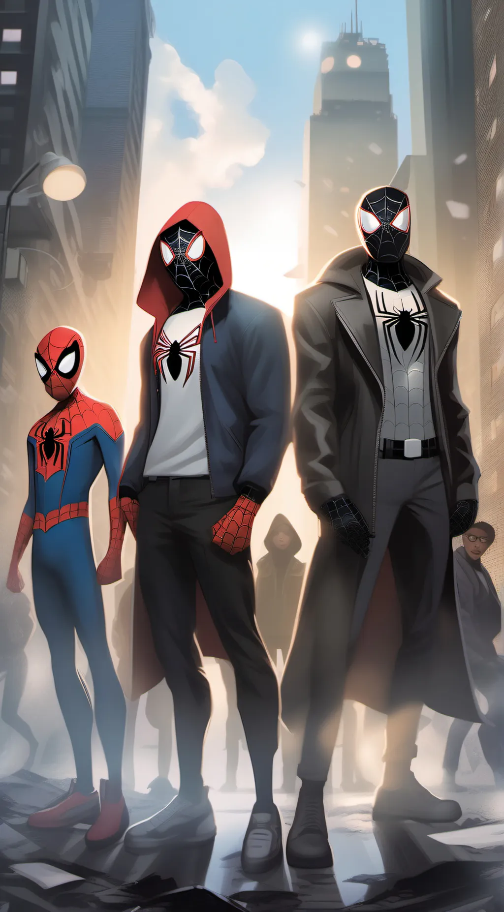 ai character: Spider-Verse background