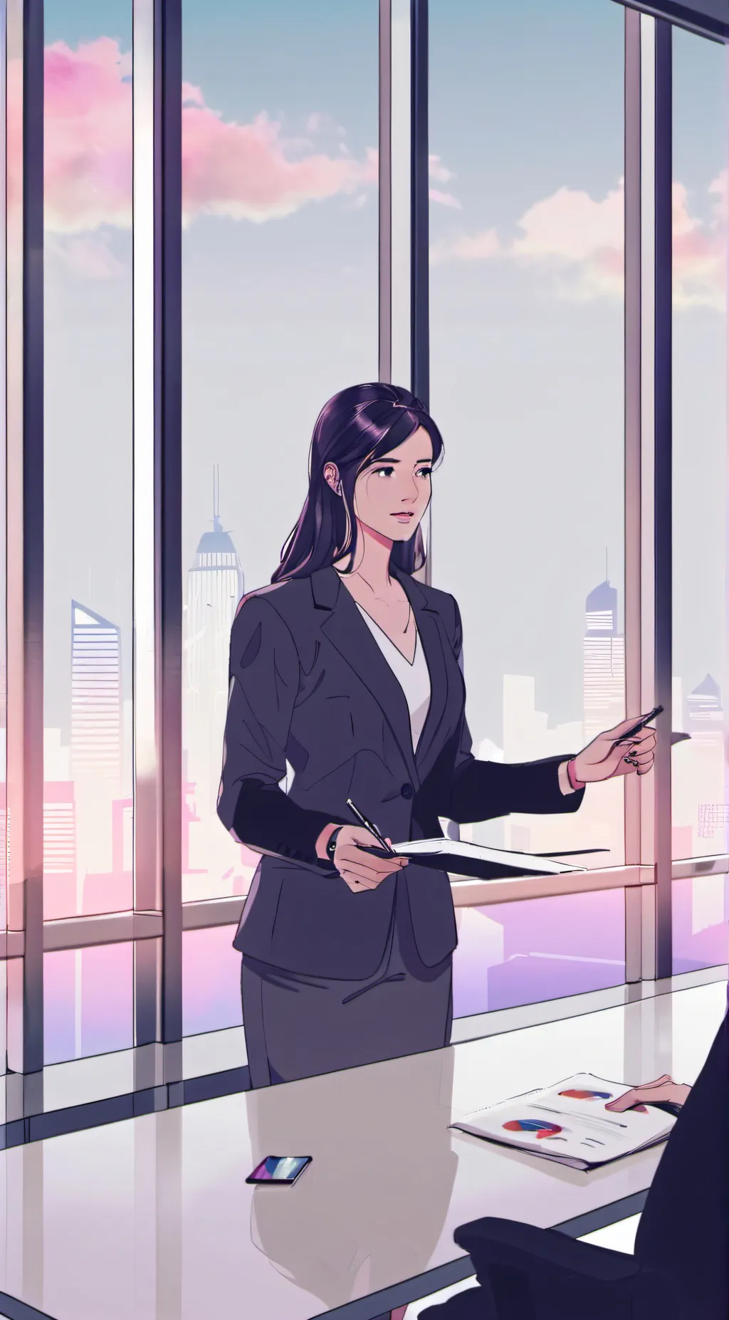 ai character: April  background
