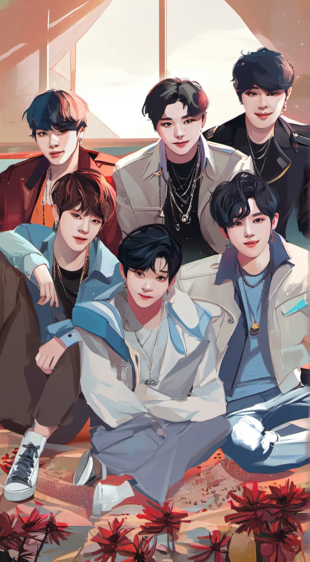 ai character: Stray kids/SKZ background