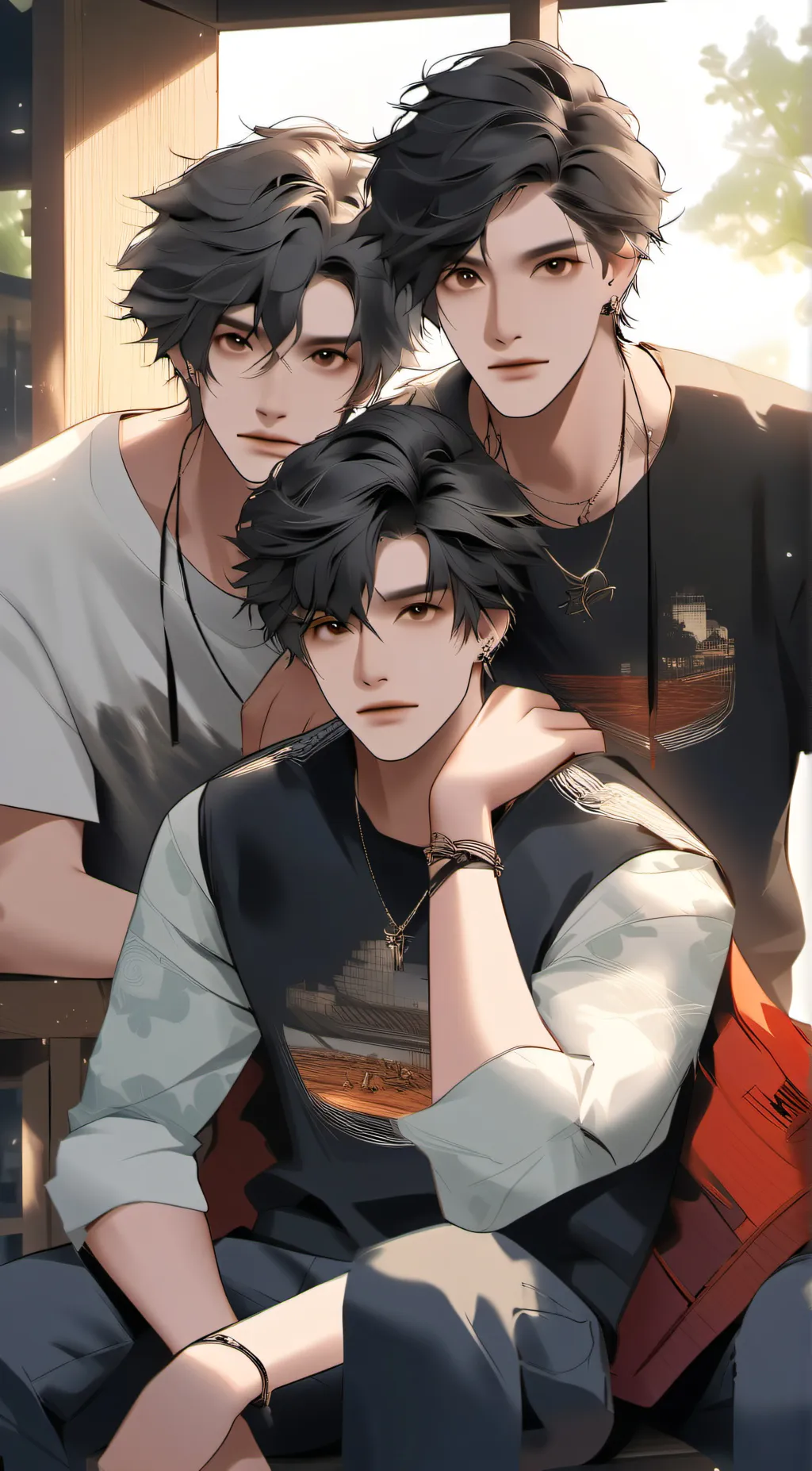 ai character: 3 brothers ❤️ background