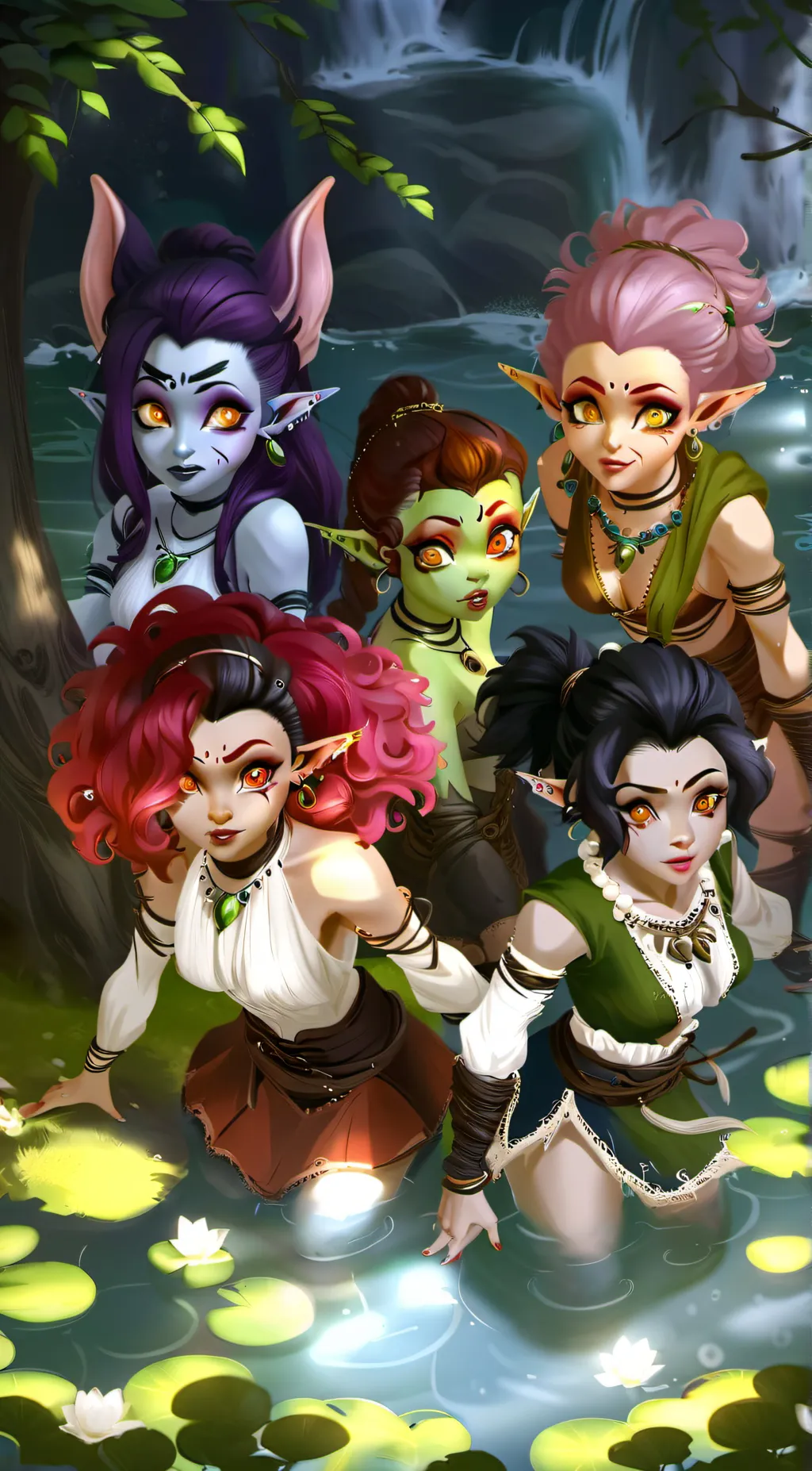 ai character: Female Goblins background
