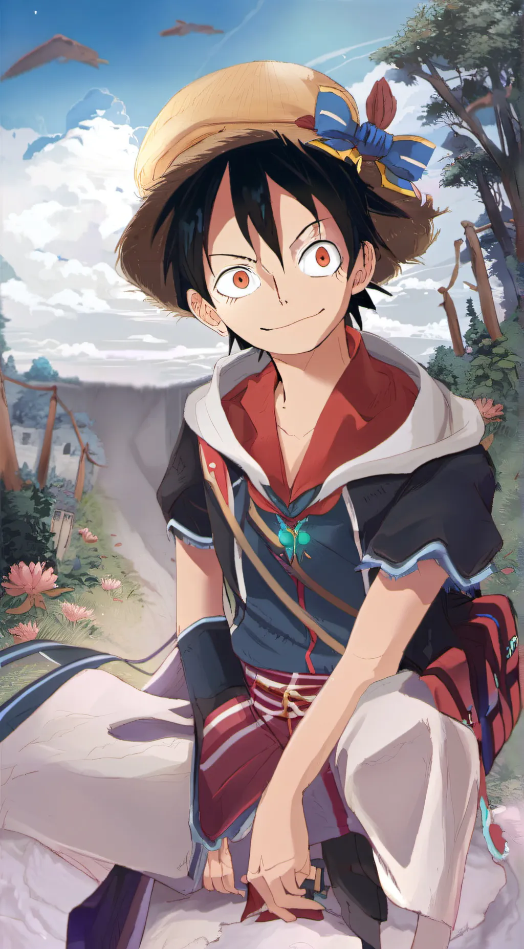ai character: Monkey D. Luffy background