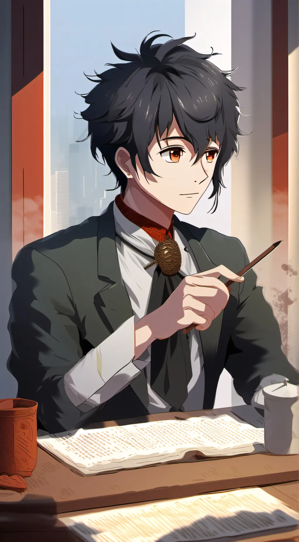 ai character: Leo background