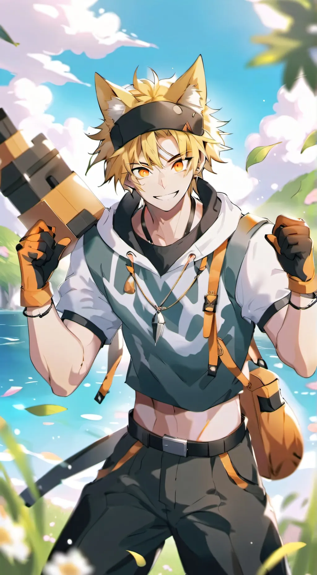 ai character: Naruto school. background
