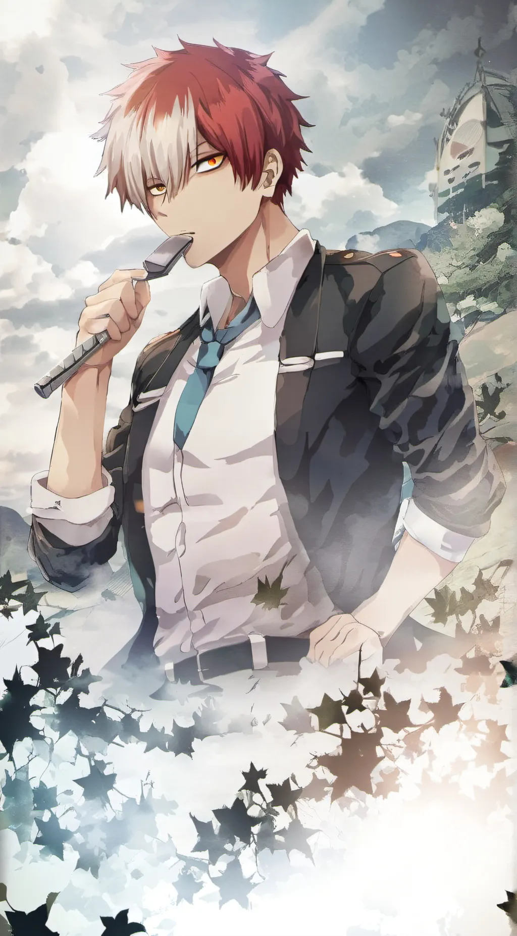 ai character: Shoto/todoroki  background