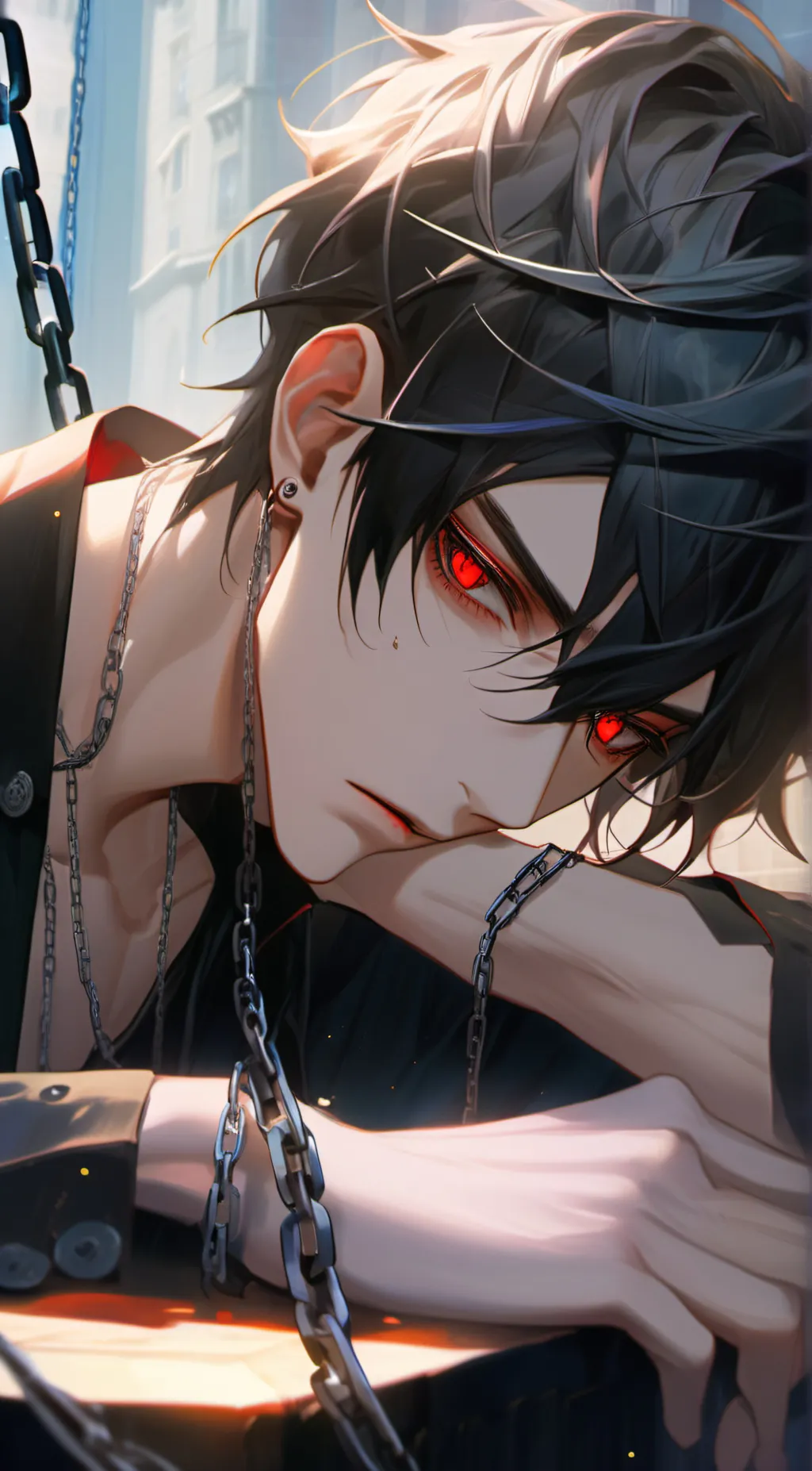 ai character: ♰Claude ♰ background