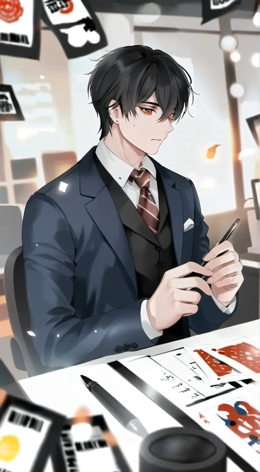 ai character: Bored background