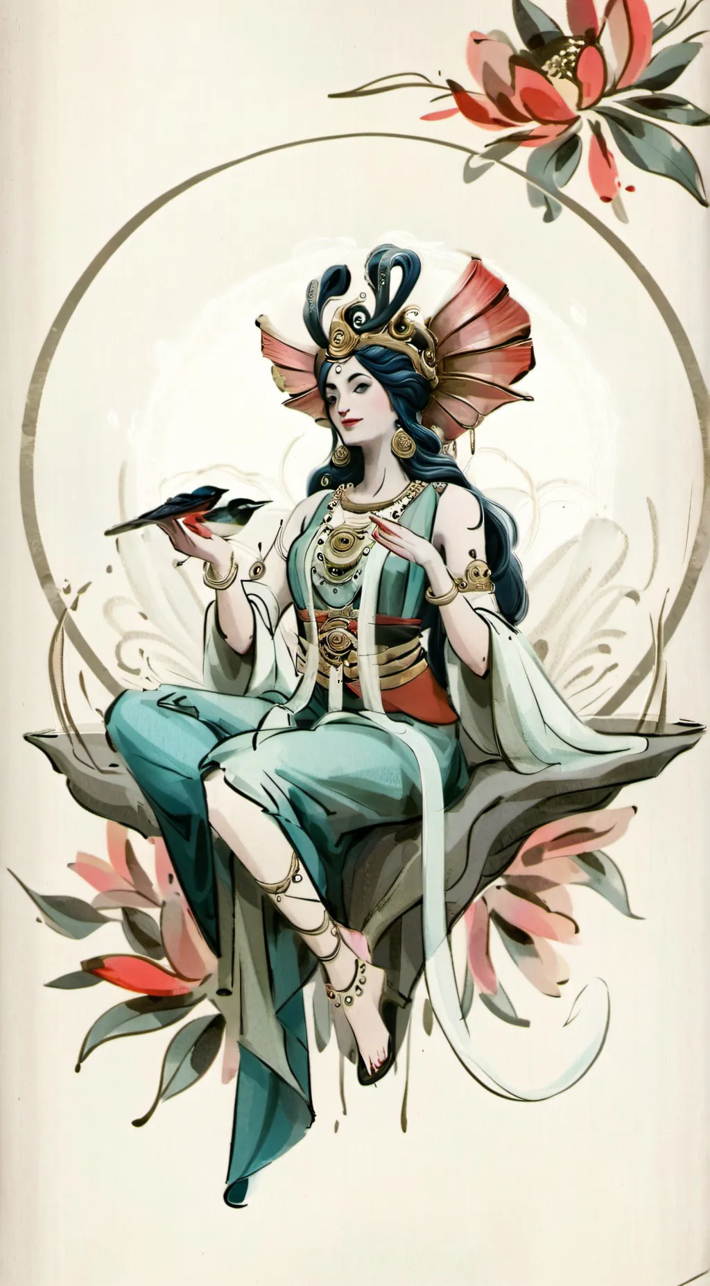 ai character: Wish goddess  background