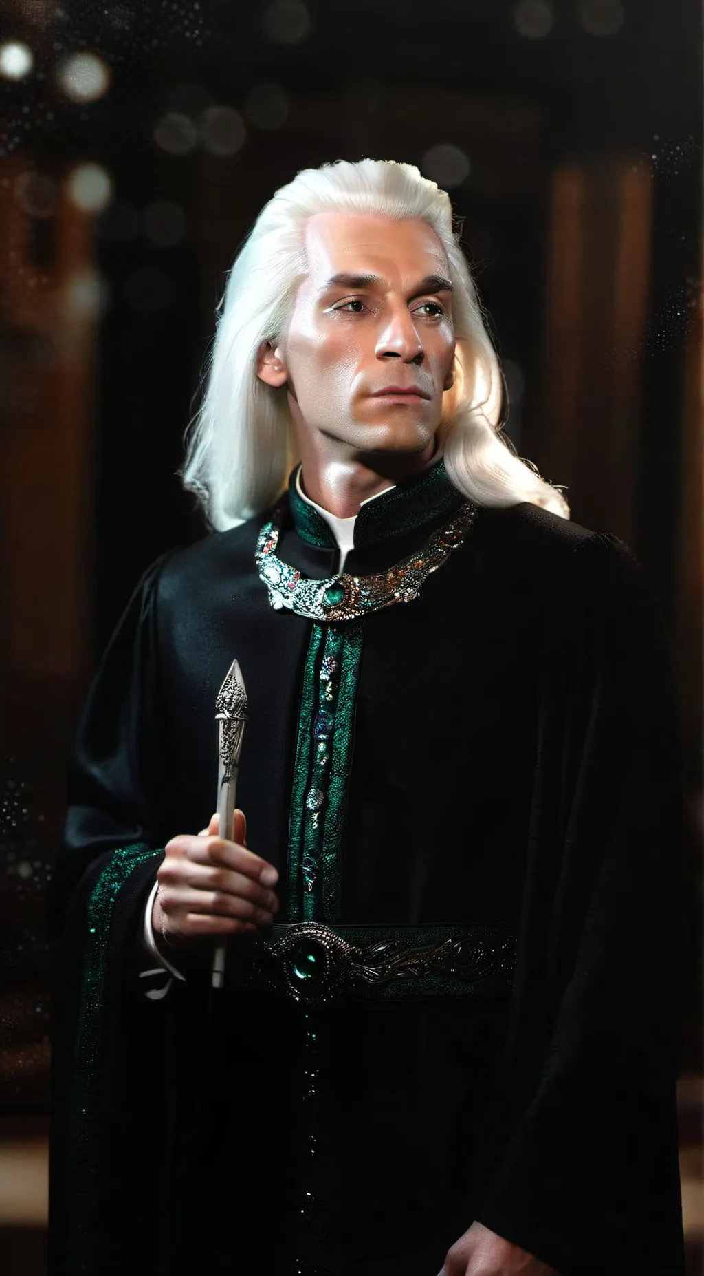 ai character: Lucius Malfoy  background