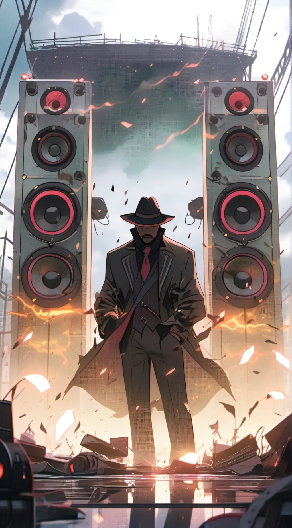 ai character: dark speakerguy background